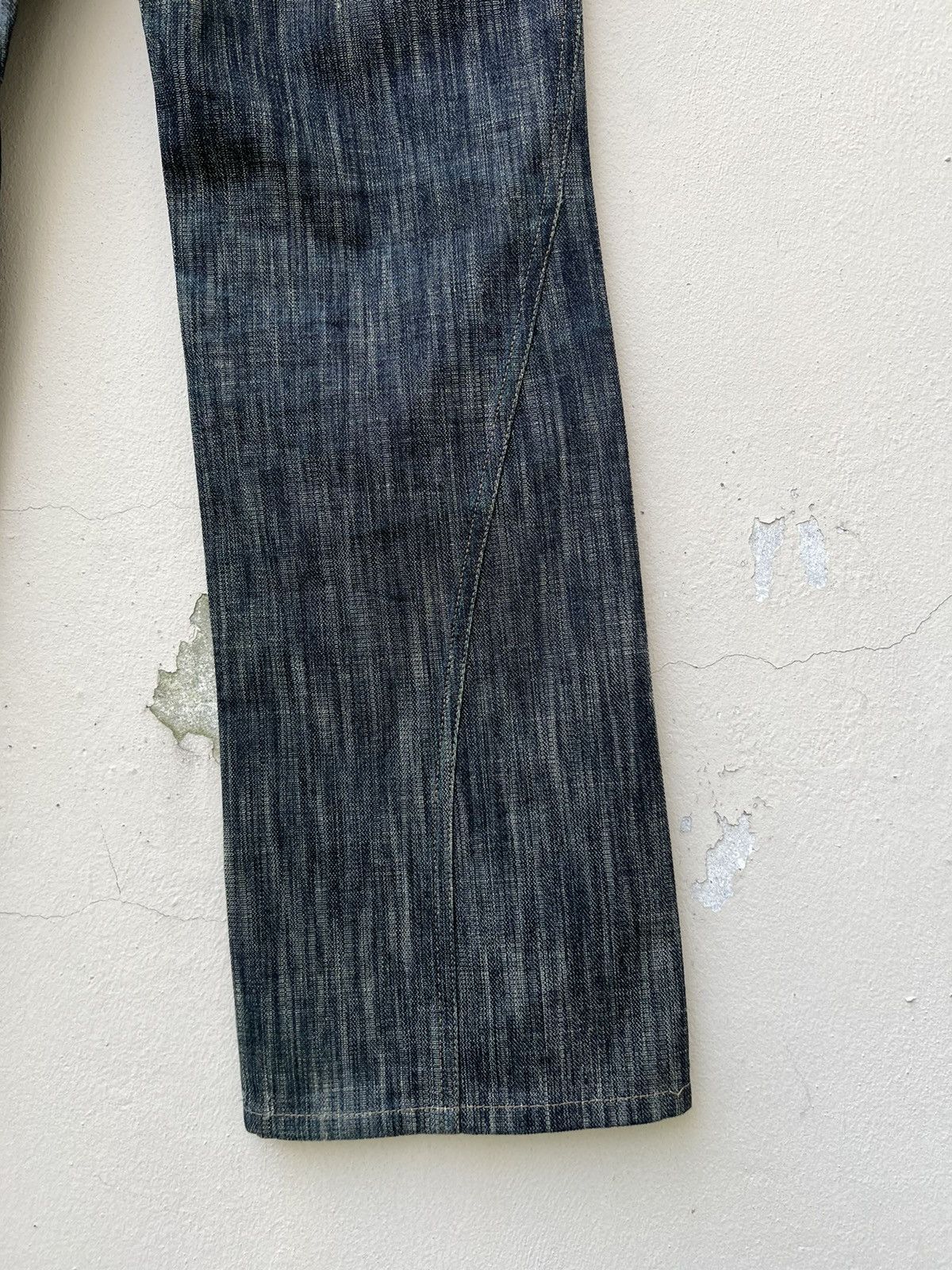 Nicole Club Vintage Nicole Club FM Hybrid Leather Denim Bootcut Jeans Size US 30 / EU 46 - 19 Thumbnail