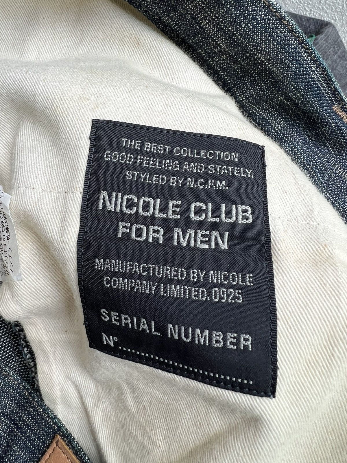 Nicole Club Vintage Nicole Club FM Hybrid Leather Denim Bootcut Jeans Size US 30 / EU 46 - 20 Thumbnail