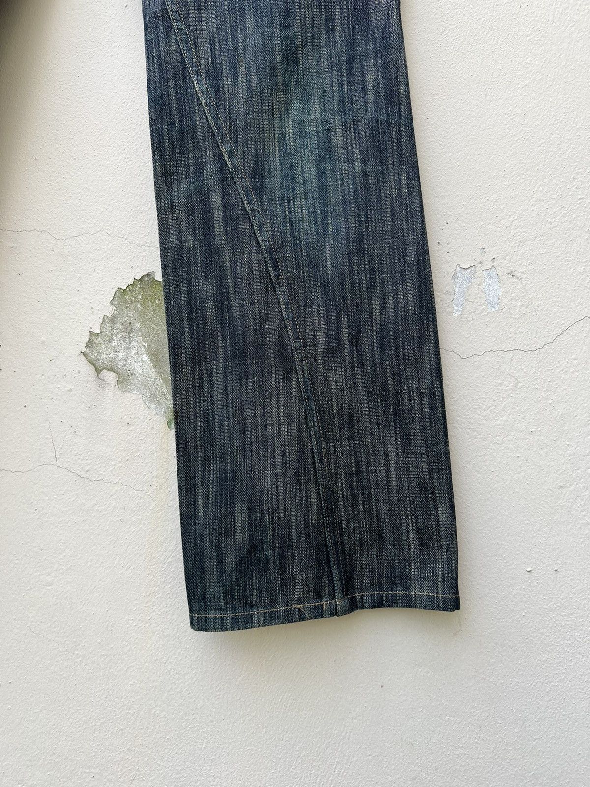 Nicole Club Vintage Nicole Club FM Hybrid Leather Denim Bootcut Jeans Size US 30 / EU 46 - 13 Thumbnail