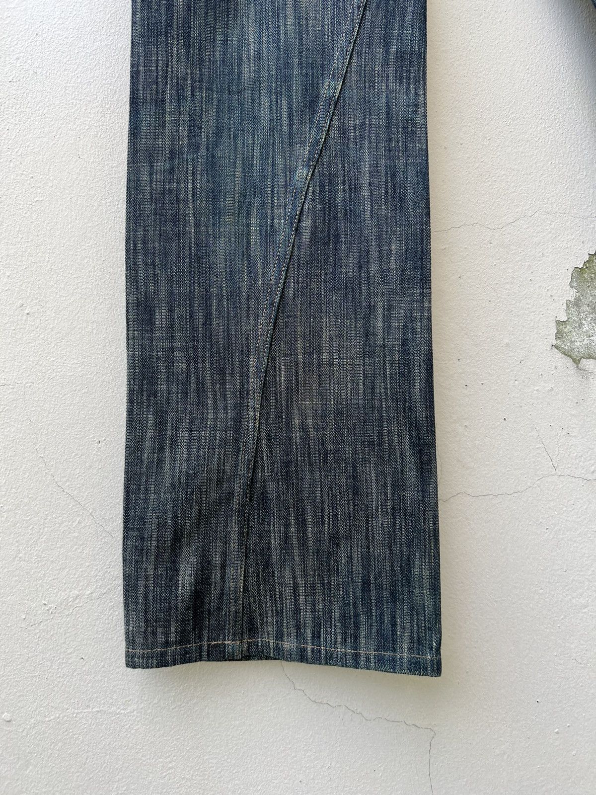 Nicole Club Vintage Nicole Club FM Hybrid Leather Denim Bootcut Jeans Size US 30 / EU 46 - 10 Thumbnail