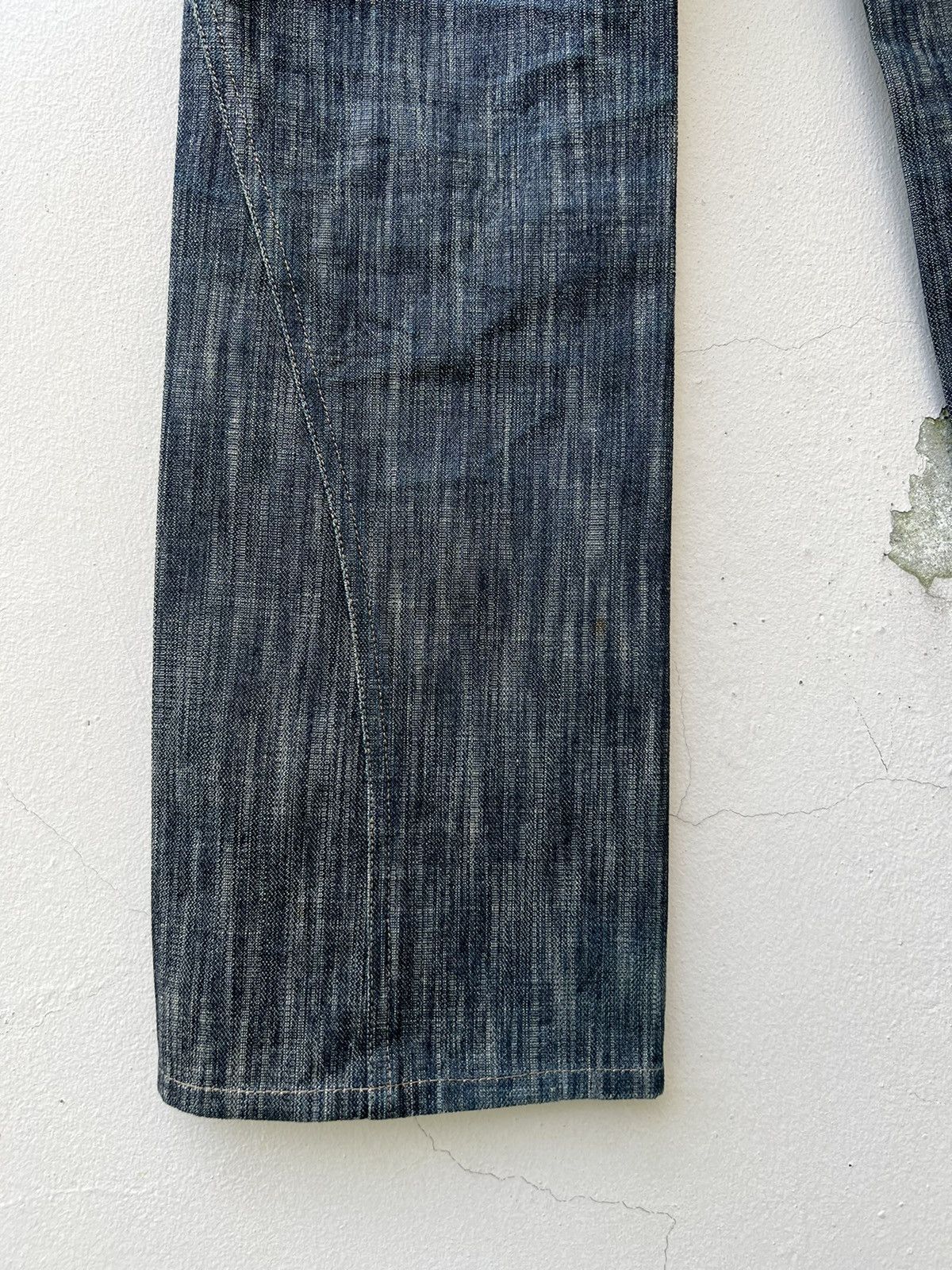 Nicole Club Vintage Nicole Club FM Hybrid Leather Denim Bootcut Jeans Size US 30 / EU 46 - 16 Thumbnail