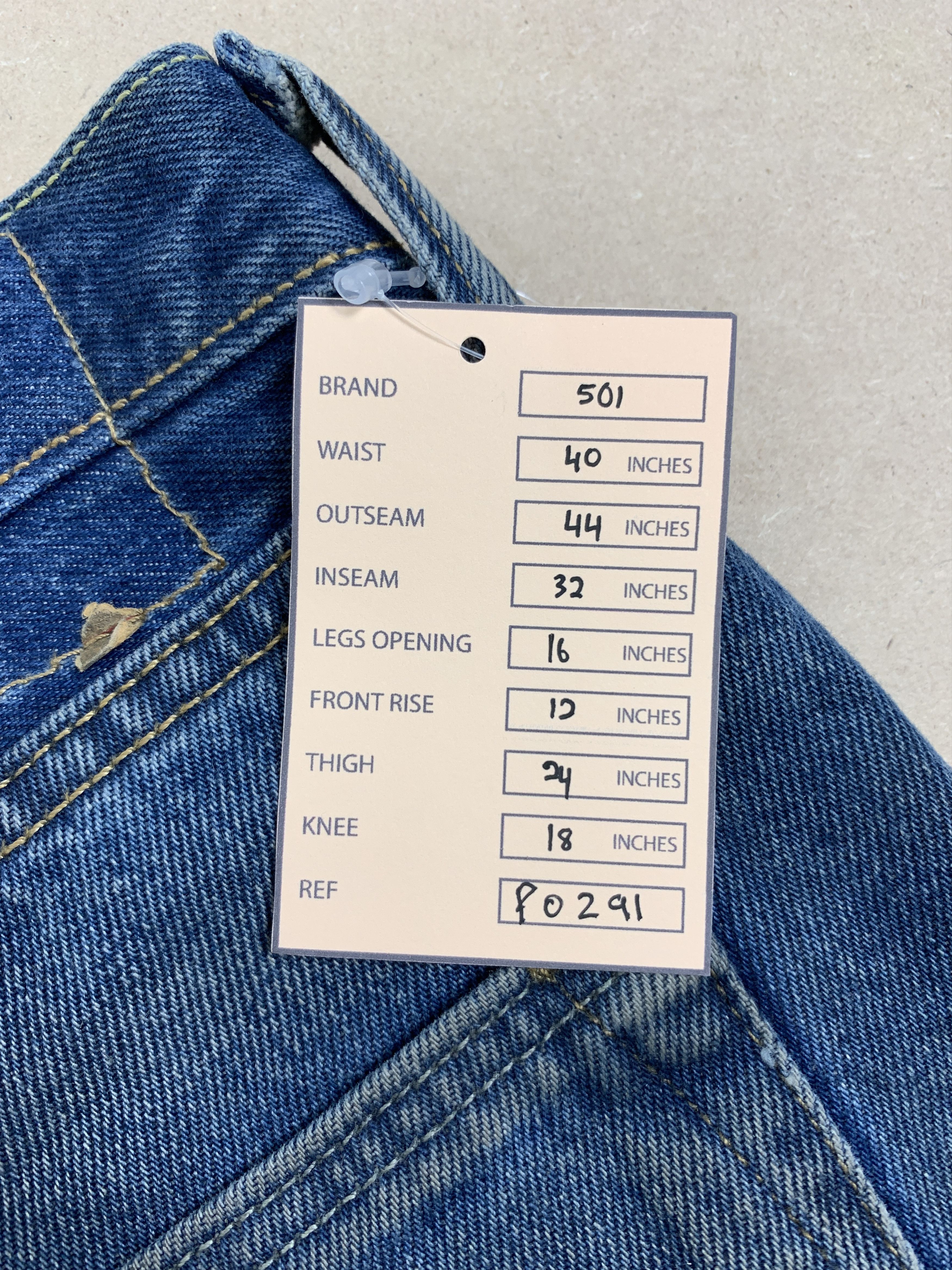 Levi's Vintage Levis 501 Straight Cut Faded Jeans P0291 Size US 40 / EU 56 - 20 Thumbnail