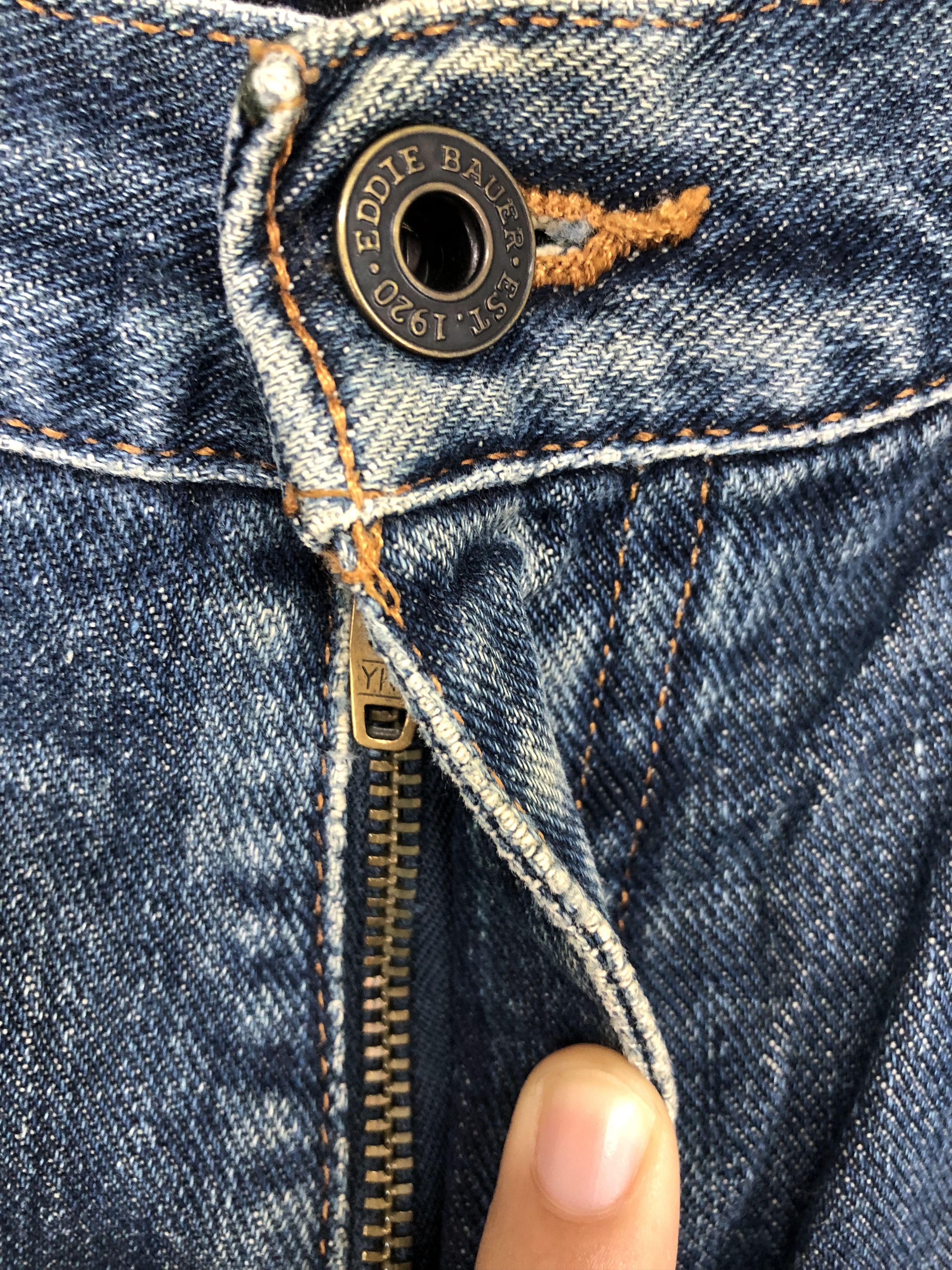 Jean × Vintage Vintage Eddie Bauer Distressed Denim Jean Size US 34 / EU 50 - 4 Thumbnail