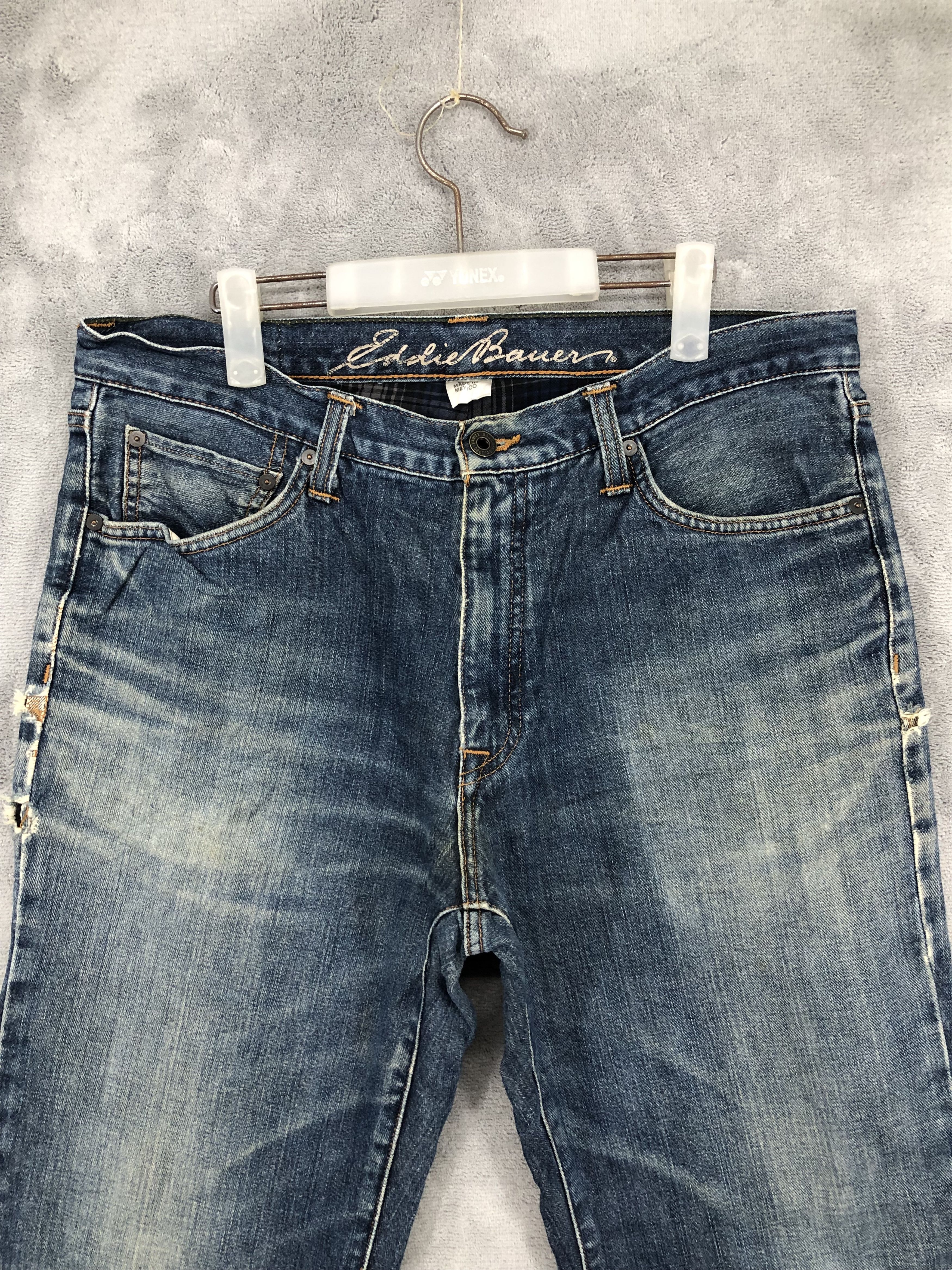 Jean × Vintage Vintage Eddie Bauer Distressed Denim Jean Size US 34 / EU 50 - 3 Thumbnail