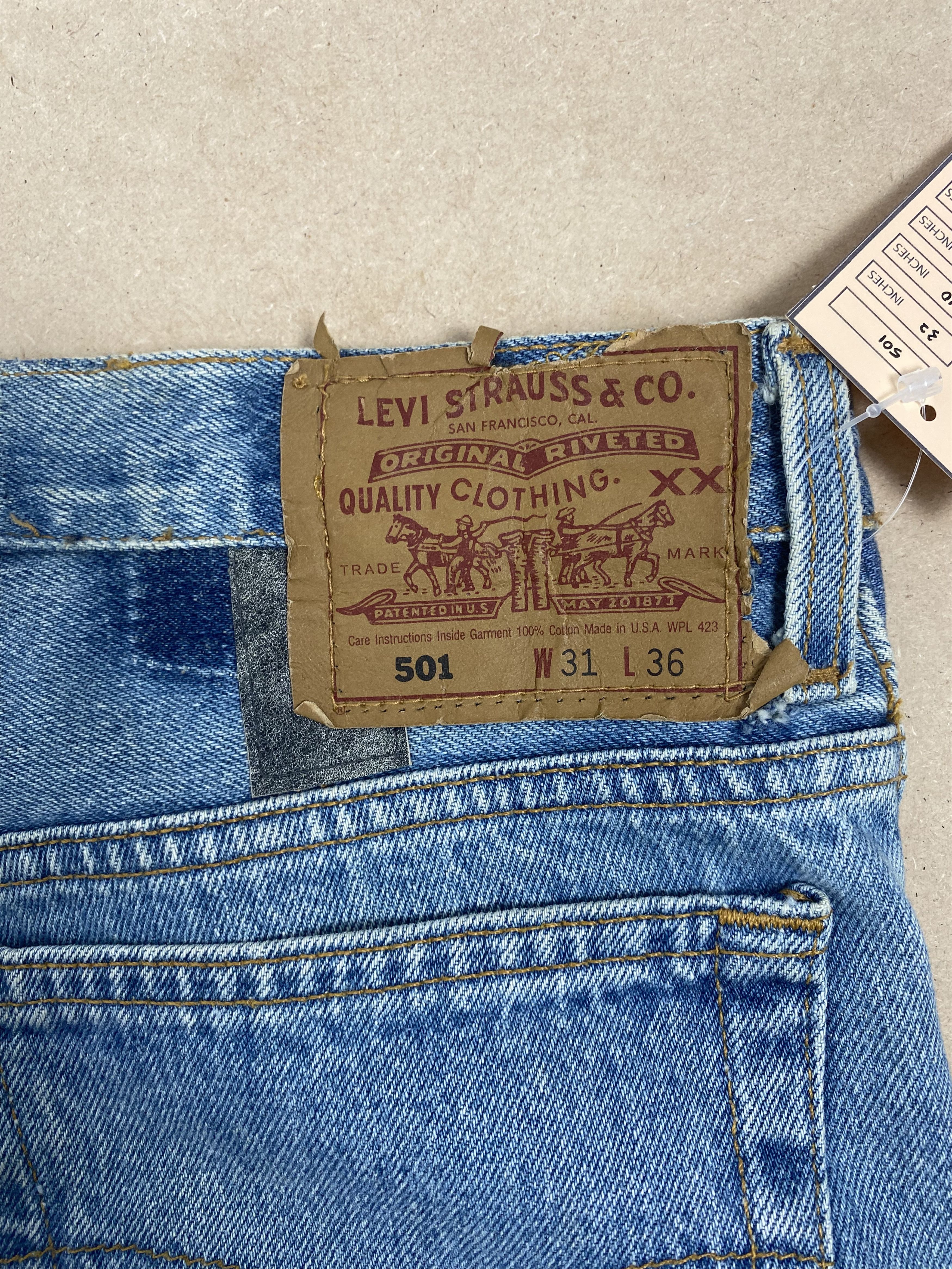 Levi's Vintage Levis 501 Straight Cut Mid Wash Jeans P0419 Size US 32 / EU 48 - 6 Thumbnail