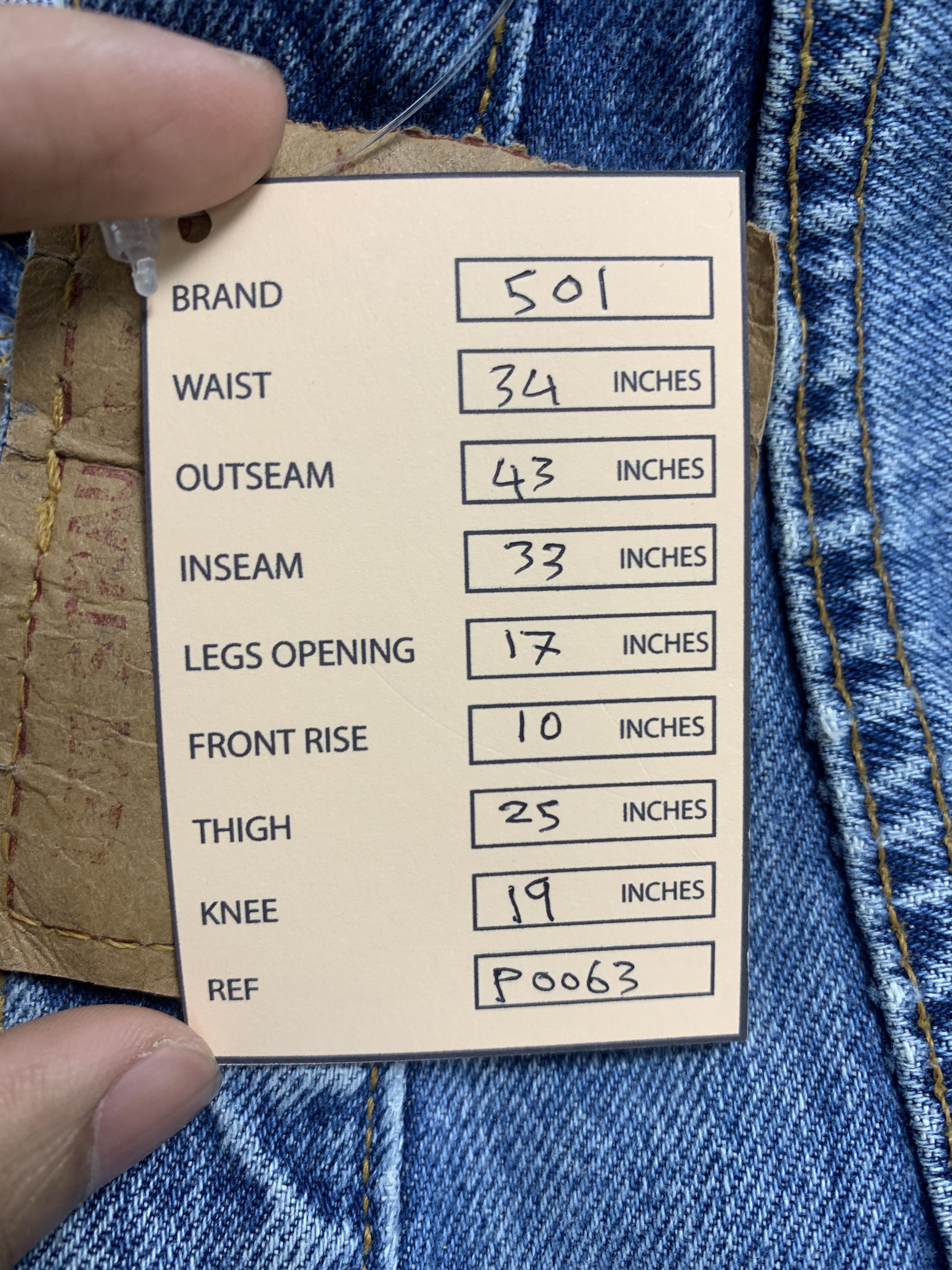 Levi's Vintage 90s LEVI'S 501 Distressed Faded Mid Blue Jeans P0063 Size US 34 / EU 50 - 17 Thumbnail