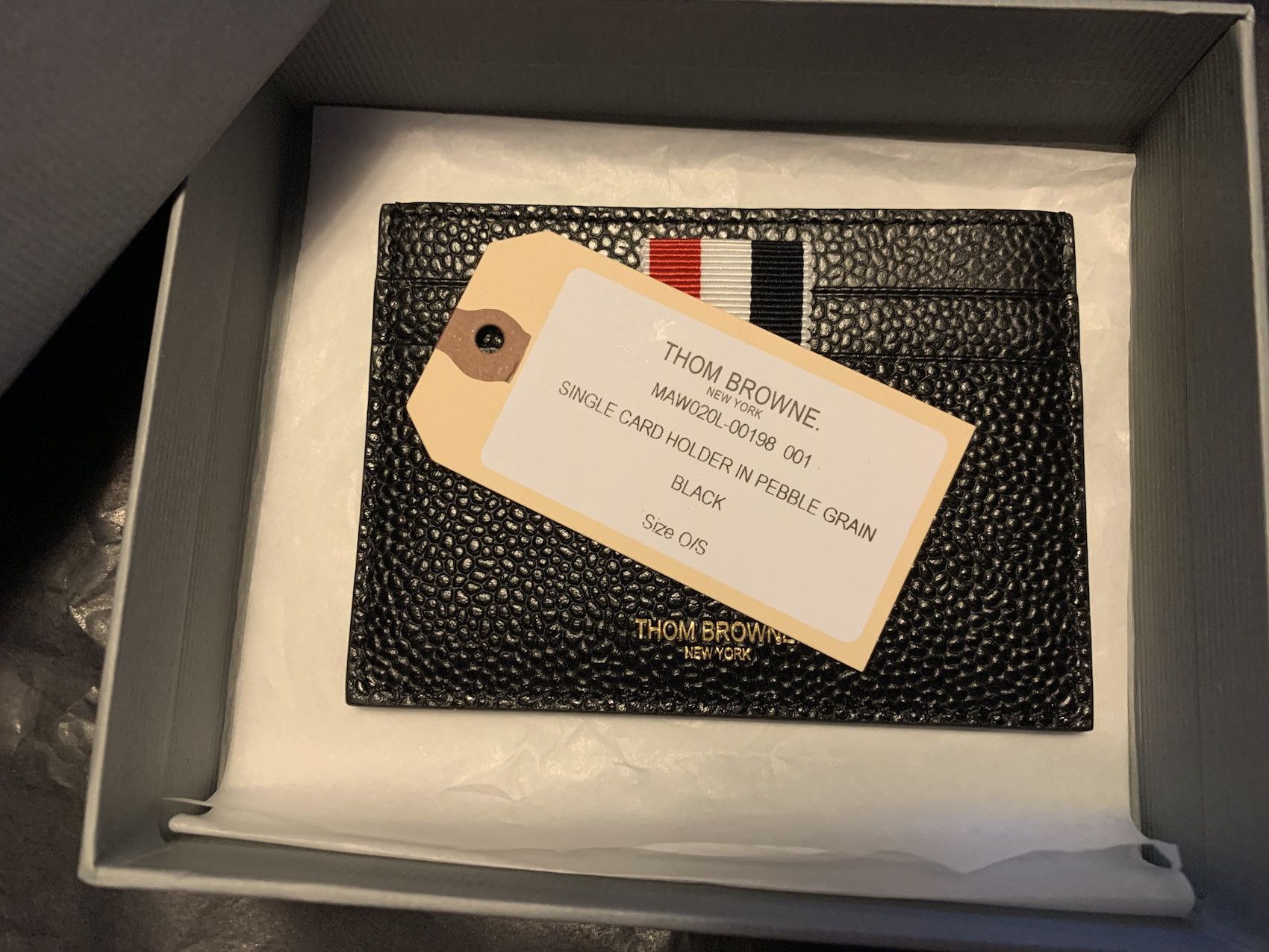 Thom Browne SS'19 Card Holder Pebble Grain Leather Size ONE SIZE - 5 Thumbnail