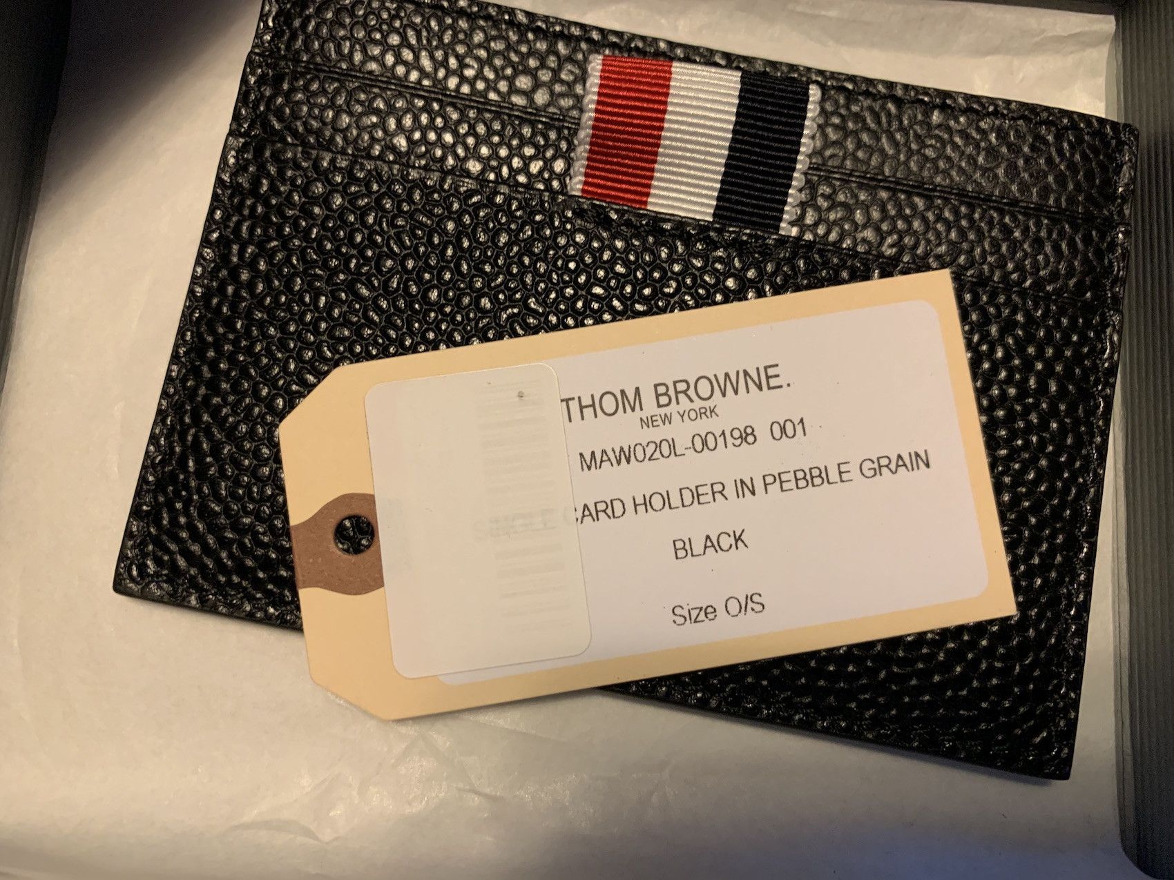 Thom Browne SS'19 Card Holder Pebble Grain Leather Size ONE SIZE - 2 Thumbnail
