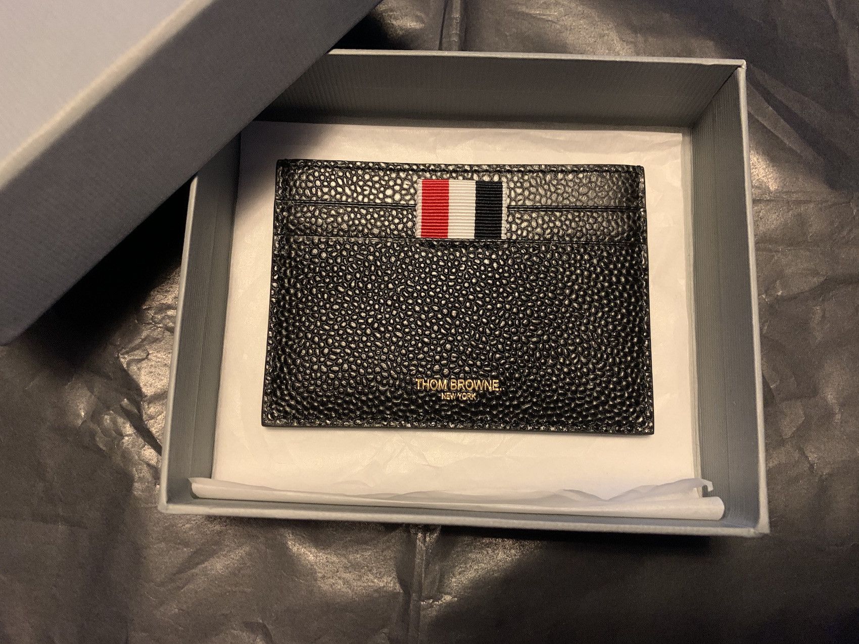 Thom Browne SS'19 Card Holder Pebble Grain Leather Size ONE SIZE - 1 Thumbnail