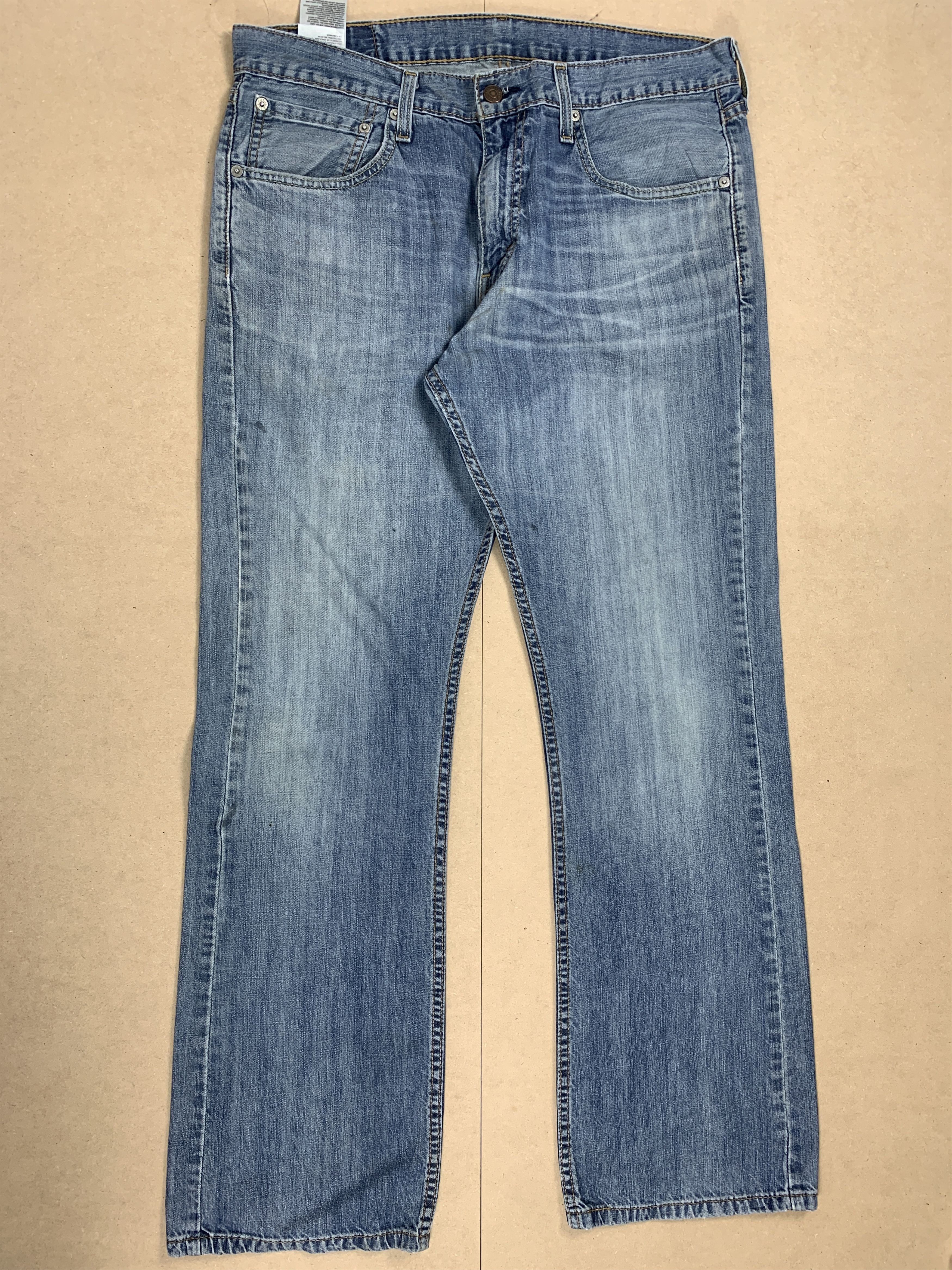 image of Levis x Vintage Levi's 527 Slim Bootcut Flared Faded Mid Wash Jeans in Blue Denim, Men's (Size 34)