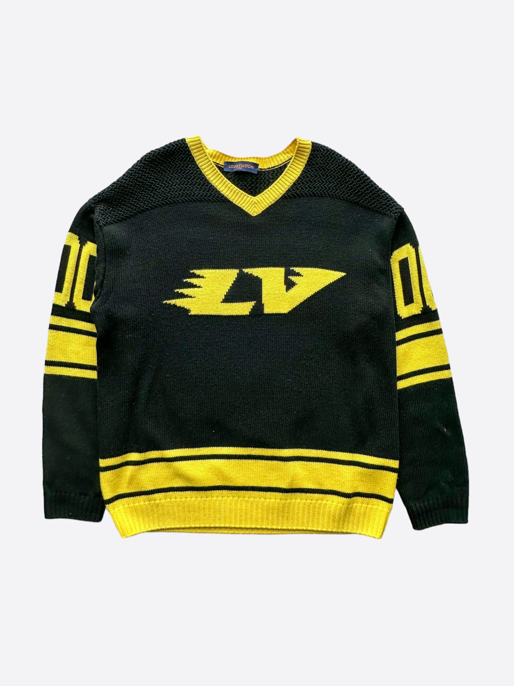 image of Louis Vuitton Black & Yellow Knit Jersey, Men's (Size 2XL)