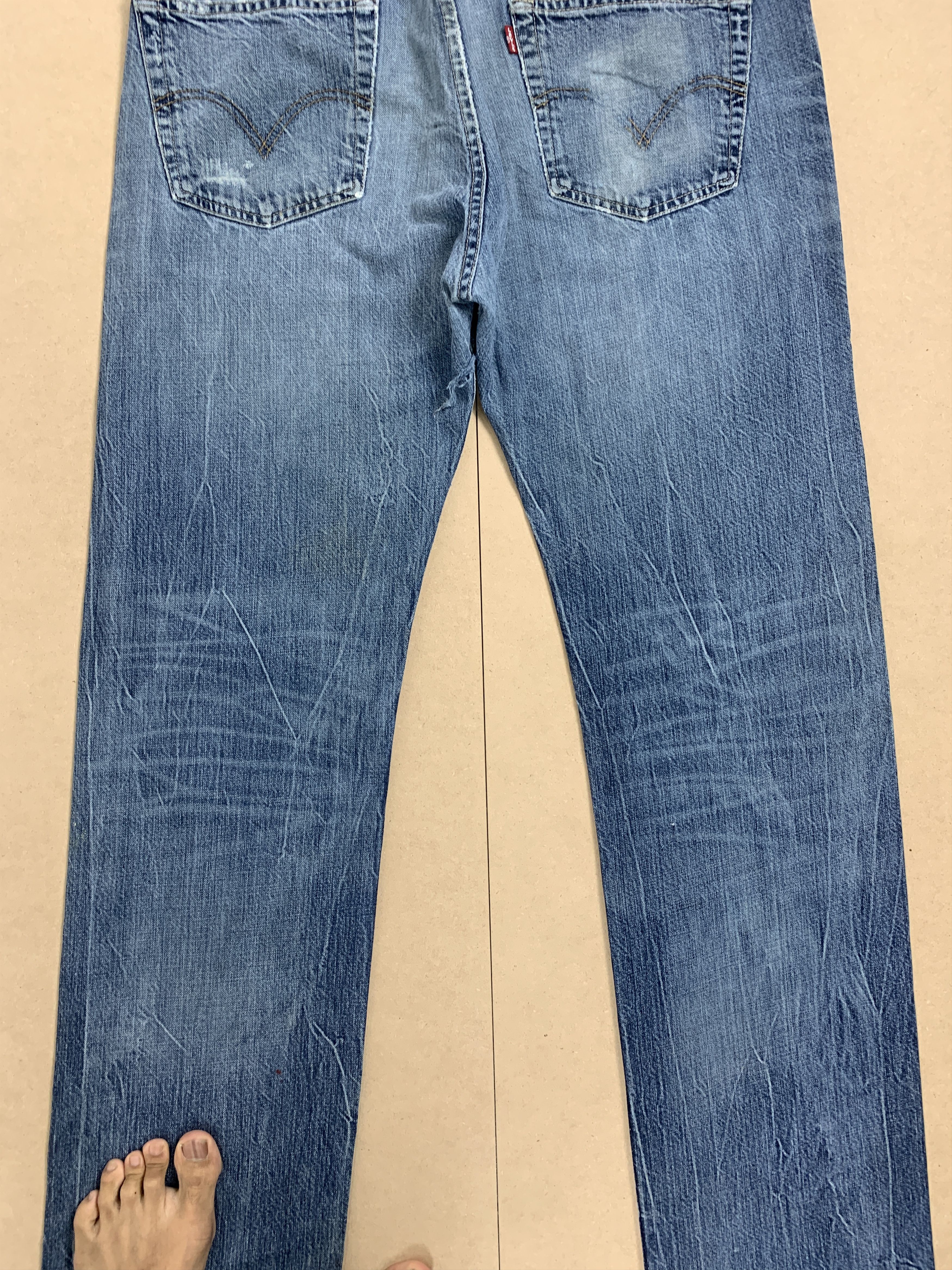 Levi's Vintage 90s Levis 501 Straight Cut Distressed Jeans P0260 Size US 34 / EU 50 - 10 Thumbnail