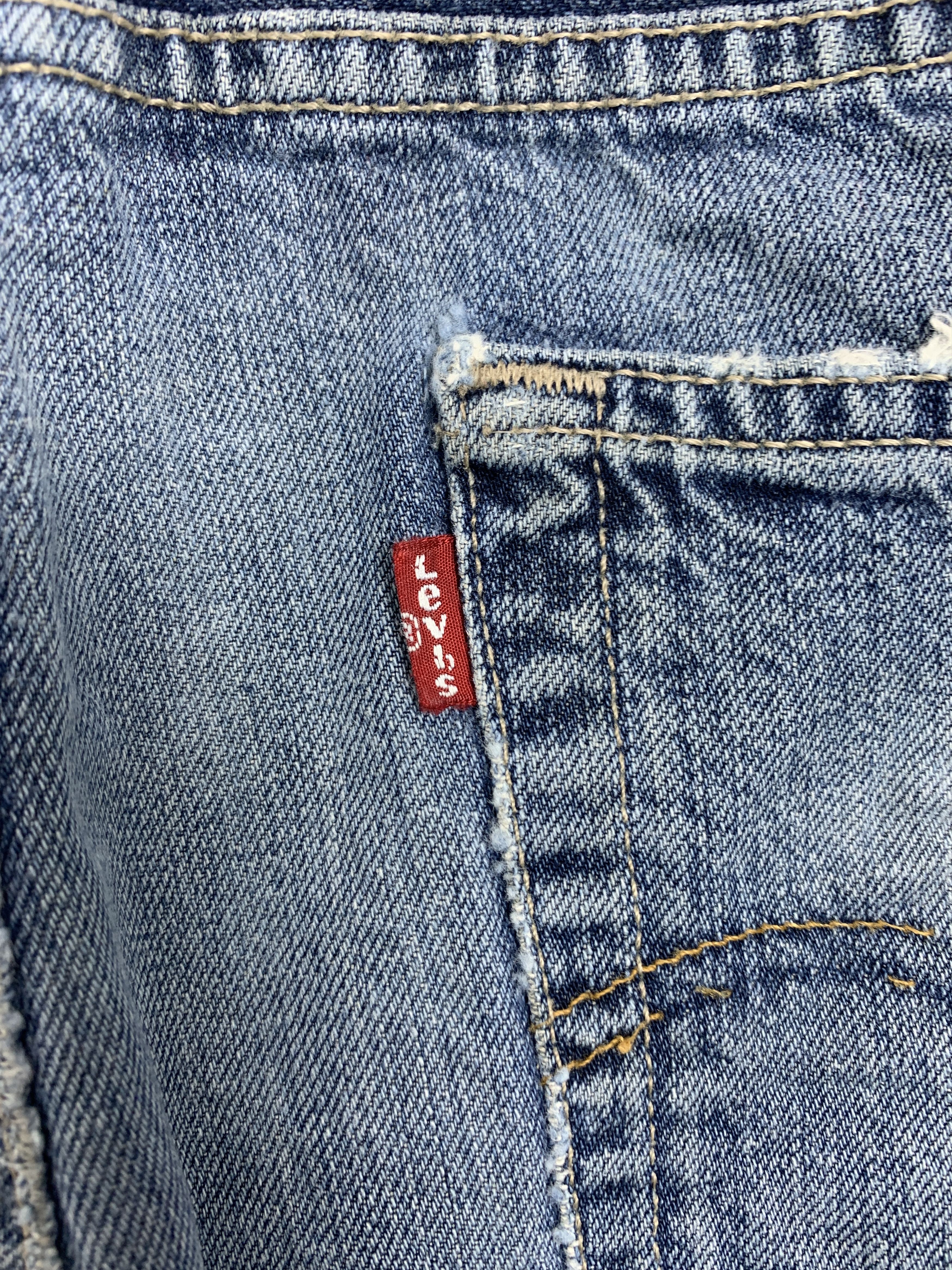 Levi's Vintage 90s Levis 501 Straight Cut Distressed Jeans P0260 Size US 34 / EU 50 - 12 Thumbnail
