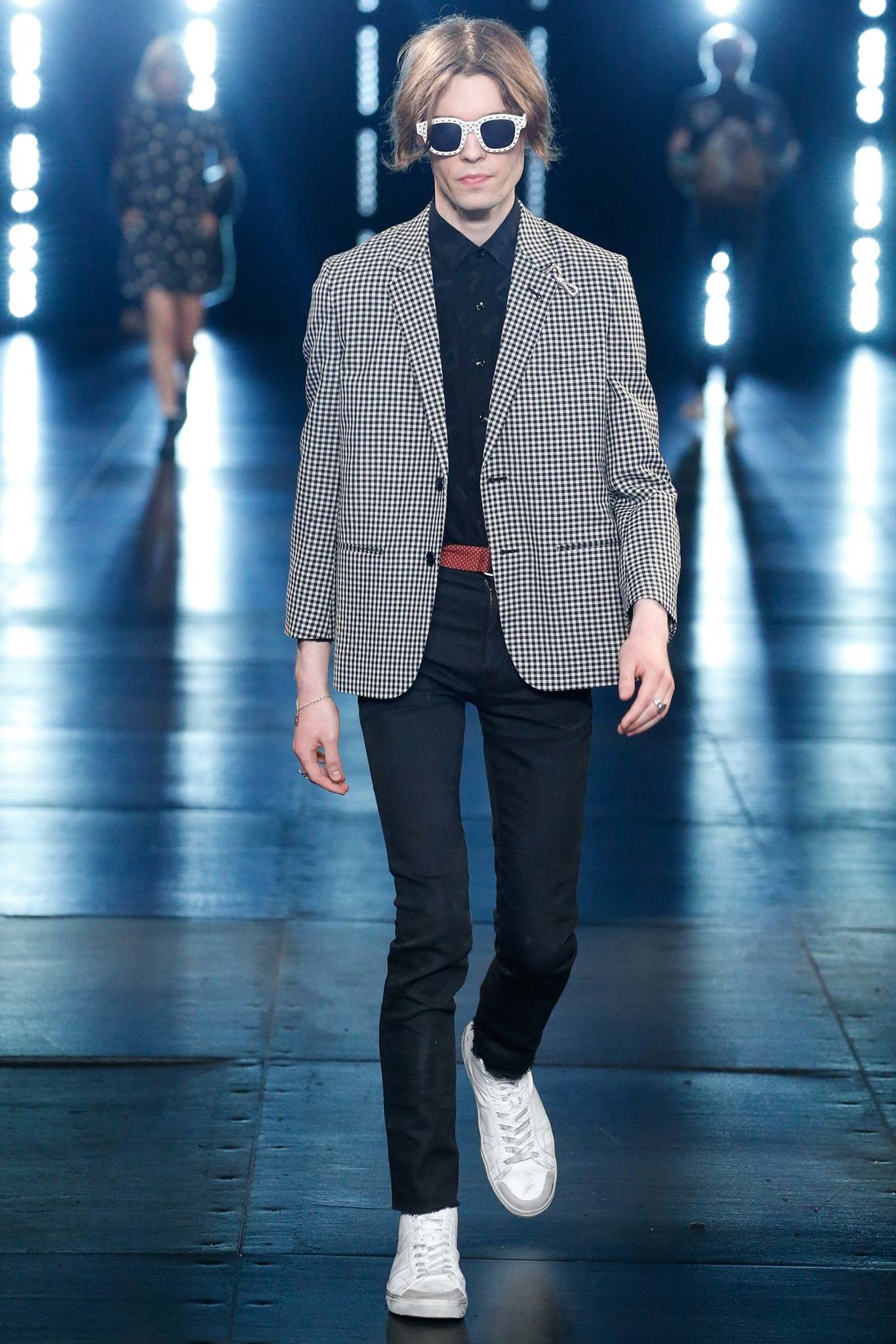 Hedi Slimane × Saint Laurent Paris SS'16 Gingham Blazer Size 42R - 1 Thumbnail