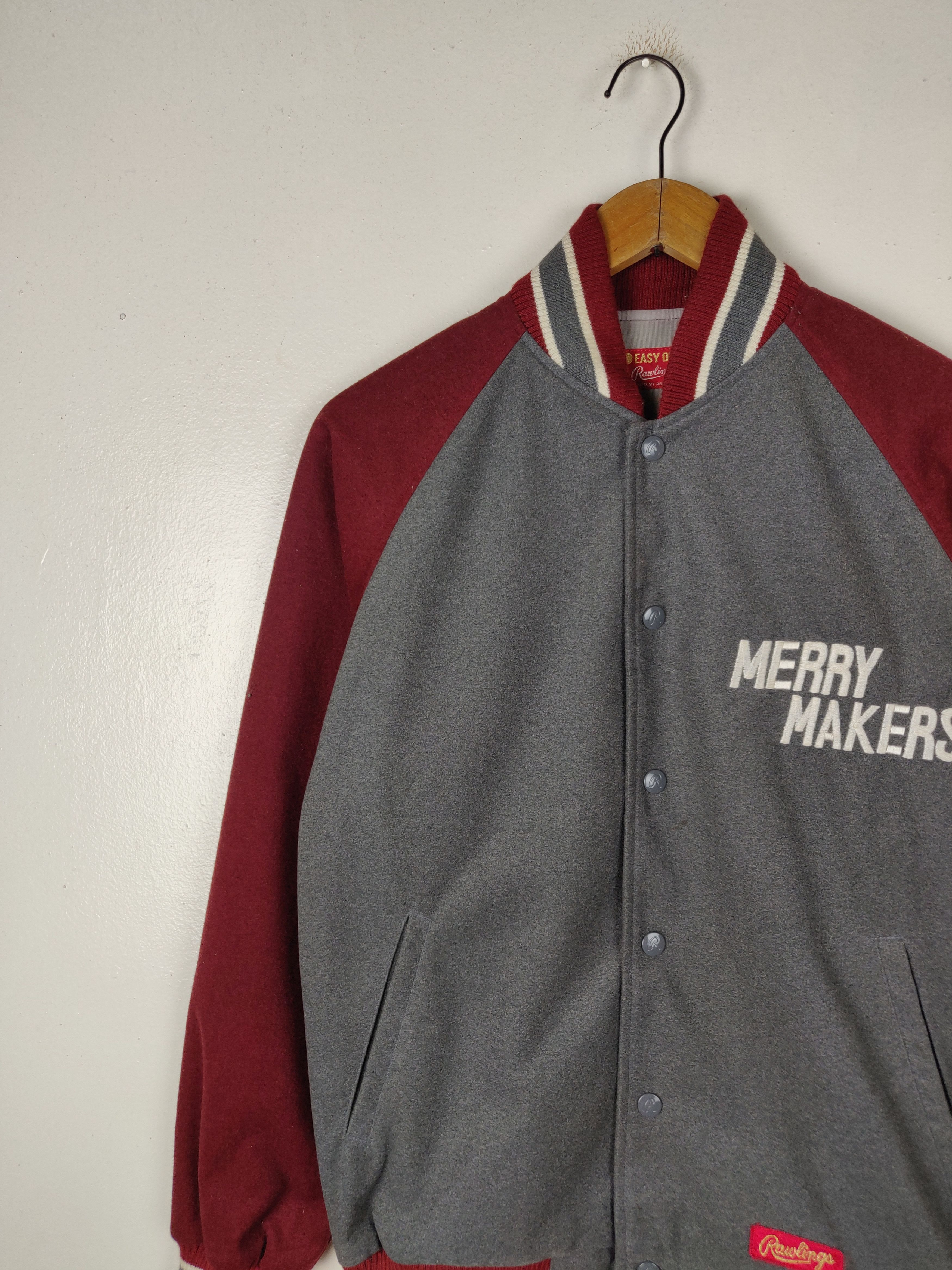 Asics Vintage Easy Order Mfg by Asics Wool Varsity Jacket Size US L / EU 52-54 / 3 - 5 Thumbnail