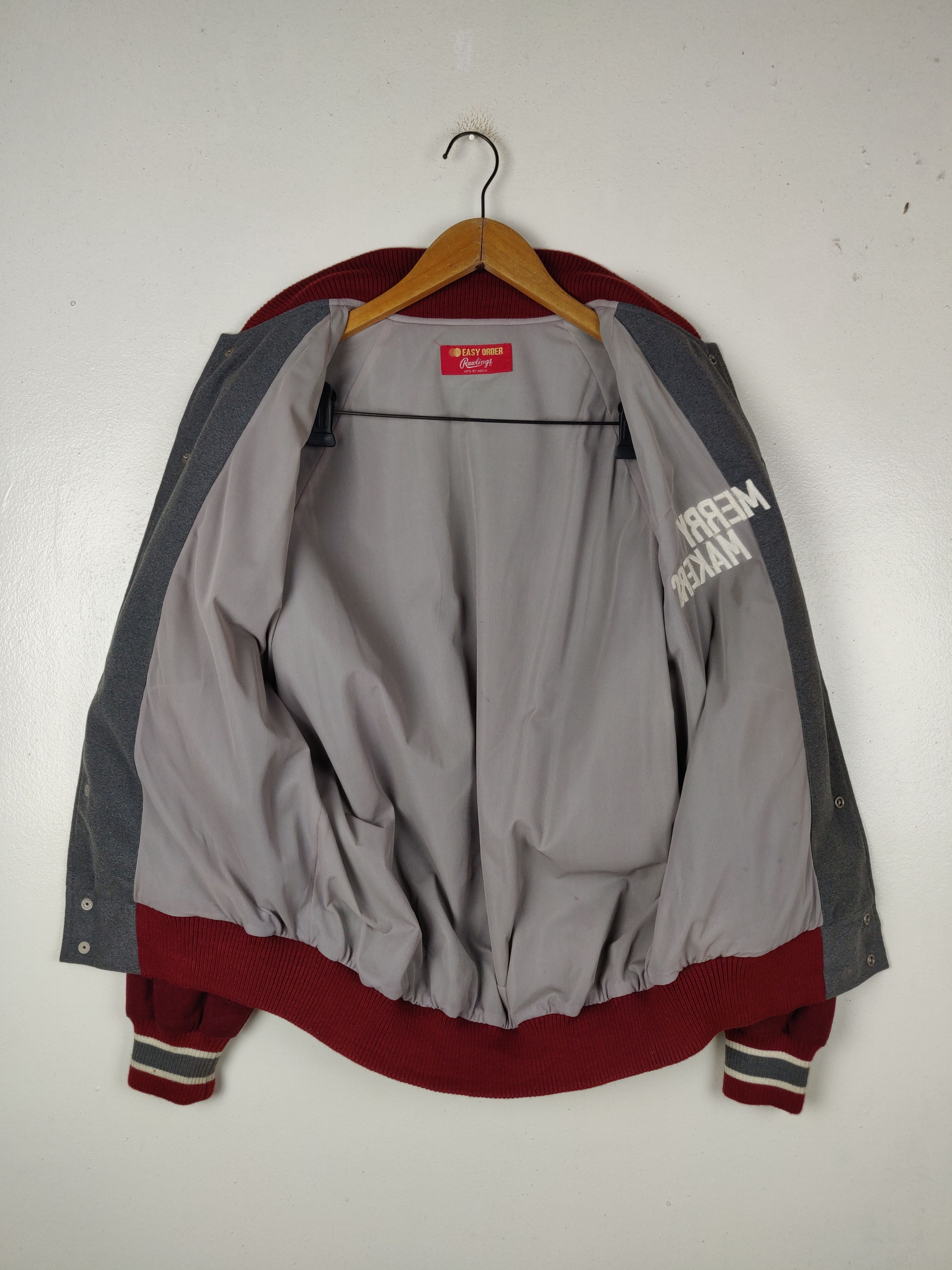 Asics Vintage Easy Order Mfg by Asics Wool Varsity Jacket Size US L / EU 52-54 / 3 - 10 Thumbnail