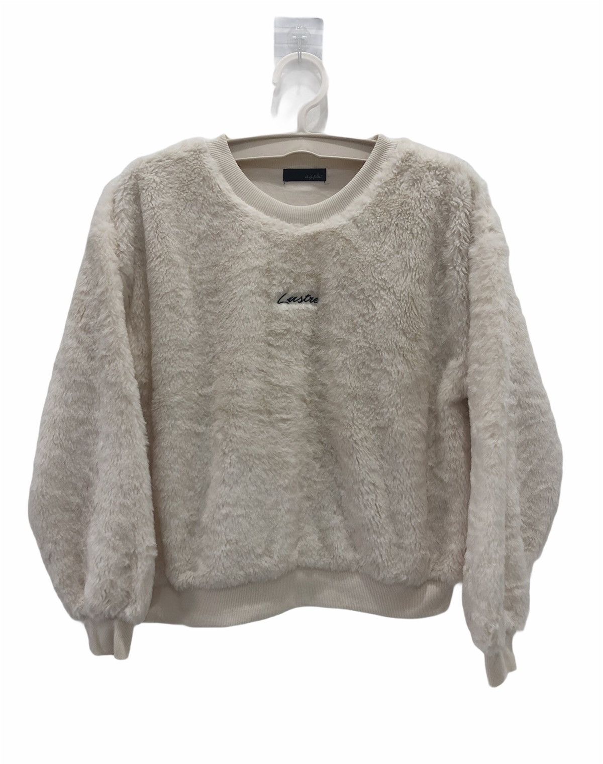 Designer Japanese a.g. Plus Crop Top Fur Sweatshirt Size S / US 4 / IT 40 - 2 Thumbnail