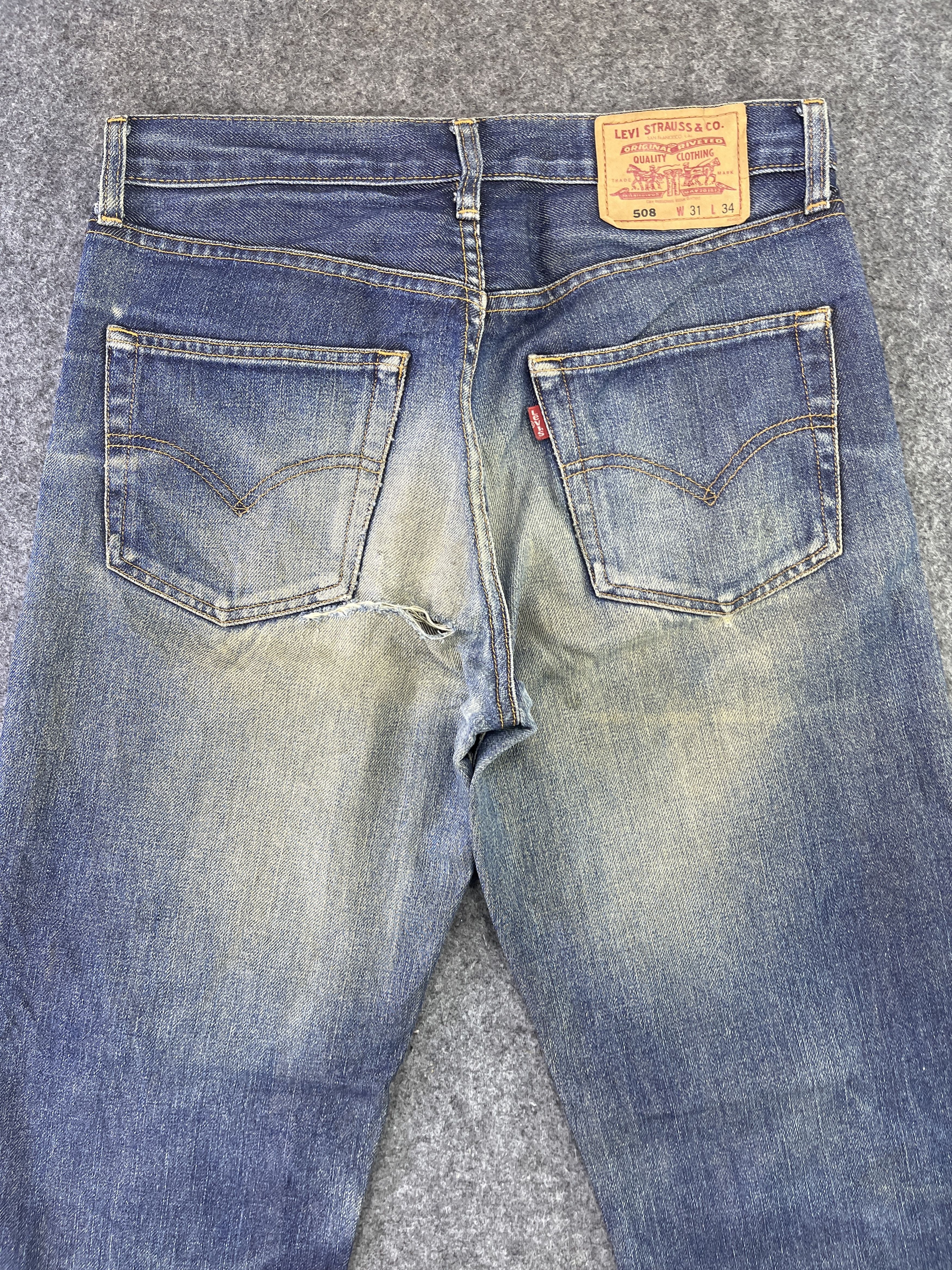 Levi's Vintage Levis 508 Denim Blue Wash Jeans - J910 Size US 31 - 4 Thumbnail
