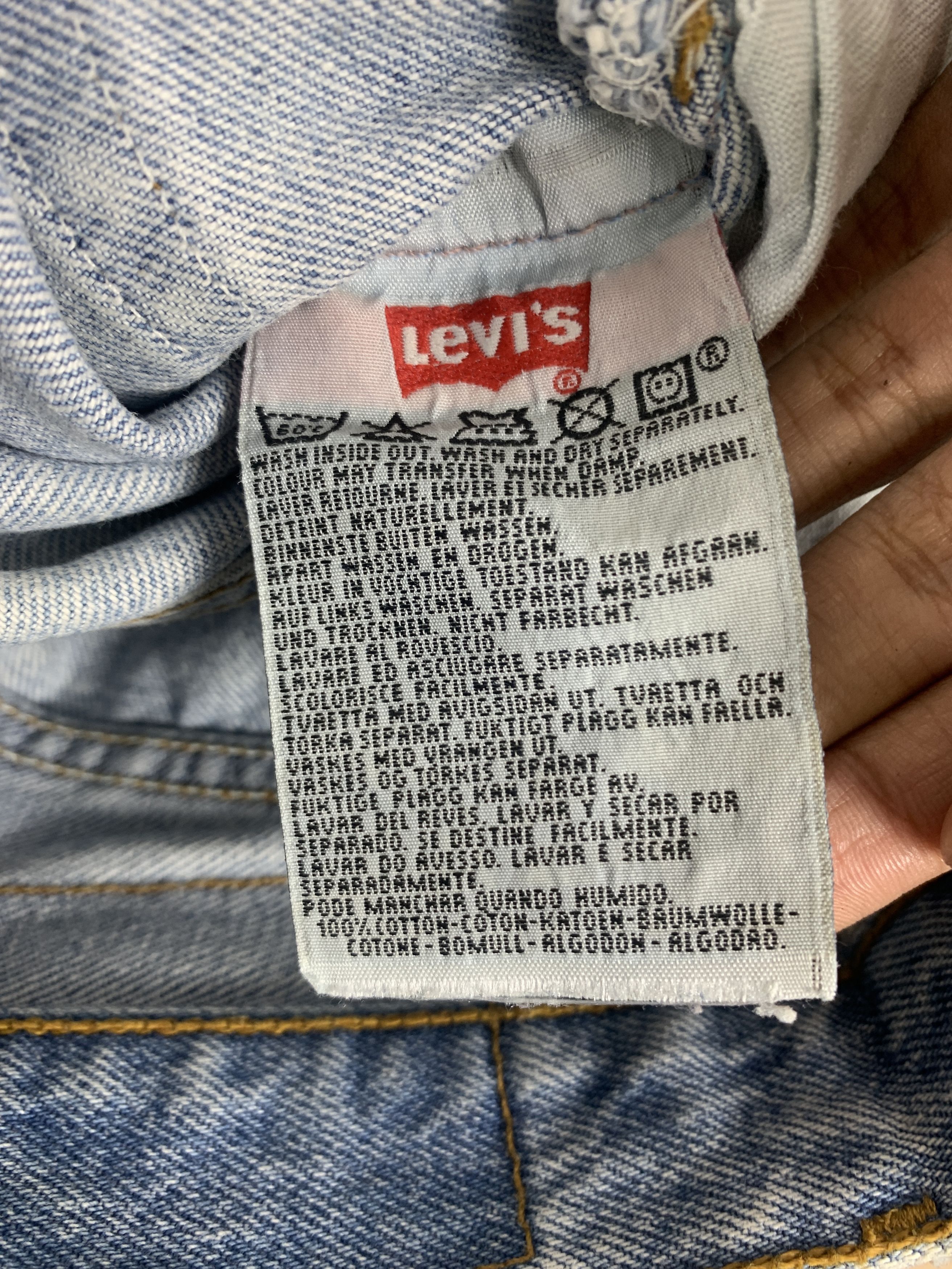 Levi's Vintage 90s Levis 501 Straight Cut Stone Wash Jeans P0223 Size US 28 / EU 44 - 11 Thumbnail