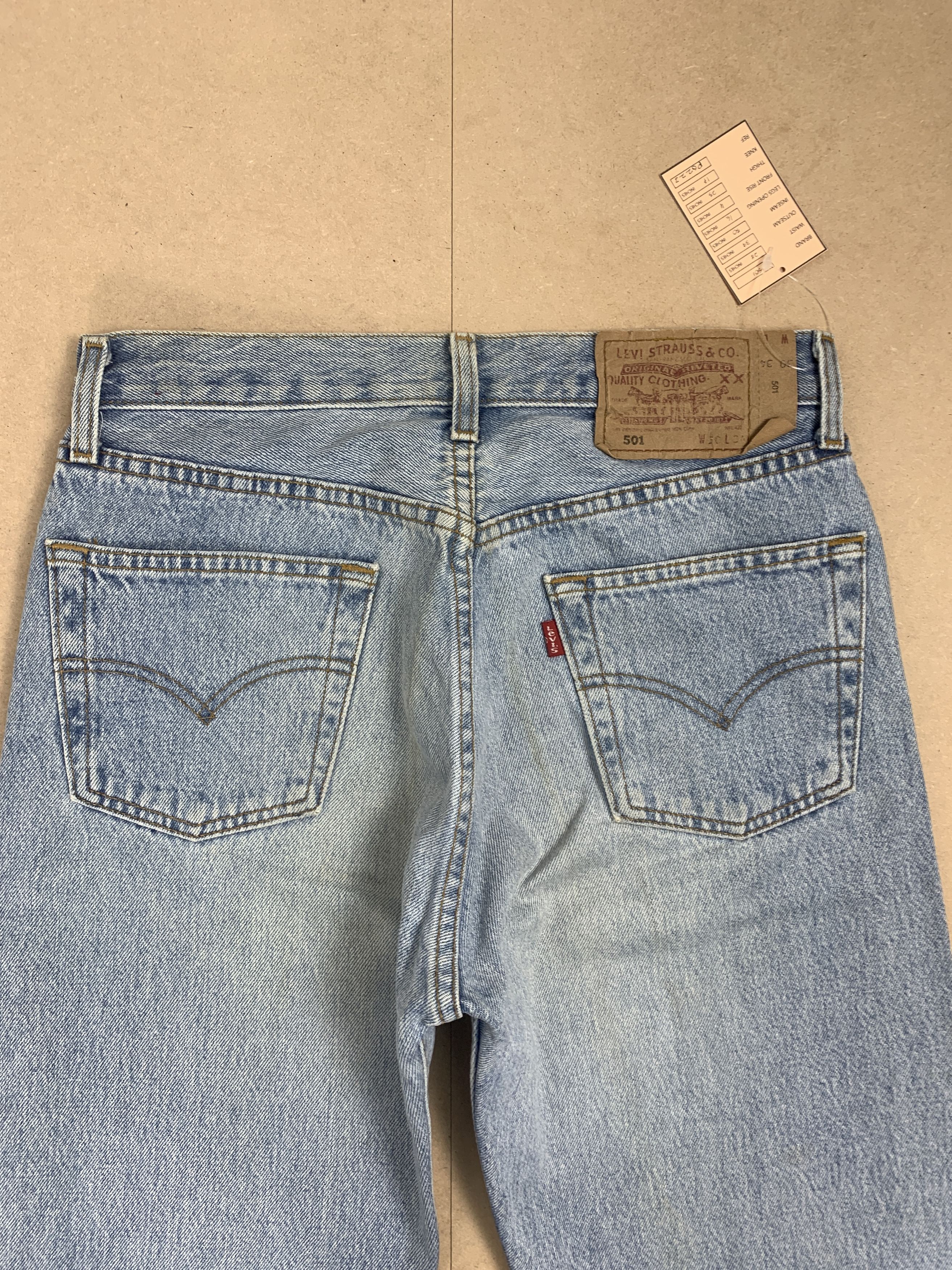 Levi's Vintage 90s Levis 501 Straight Cut Stone Wash Jeans P0223 Size US 28 / EU 44 - 7 Thumbnail