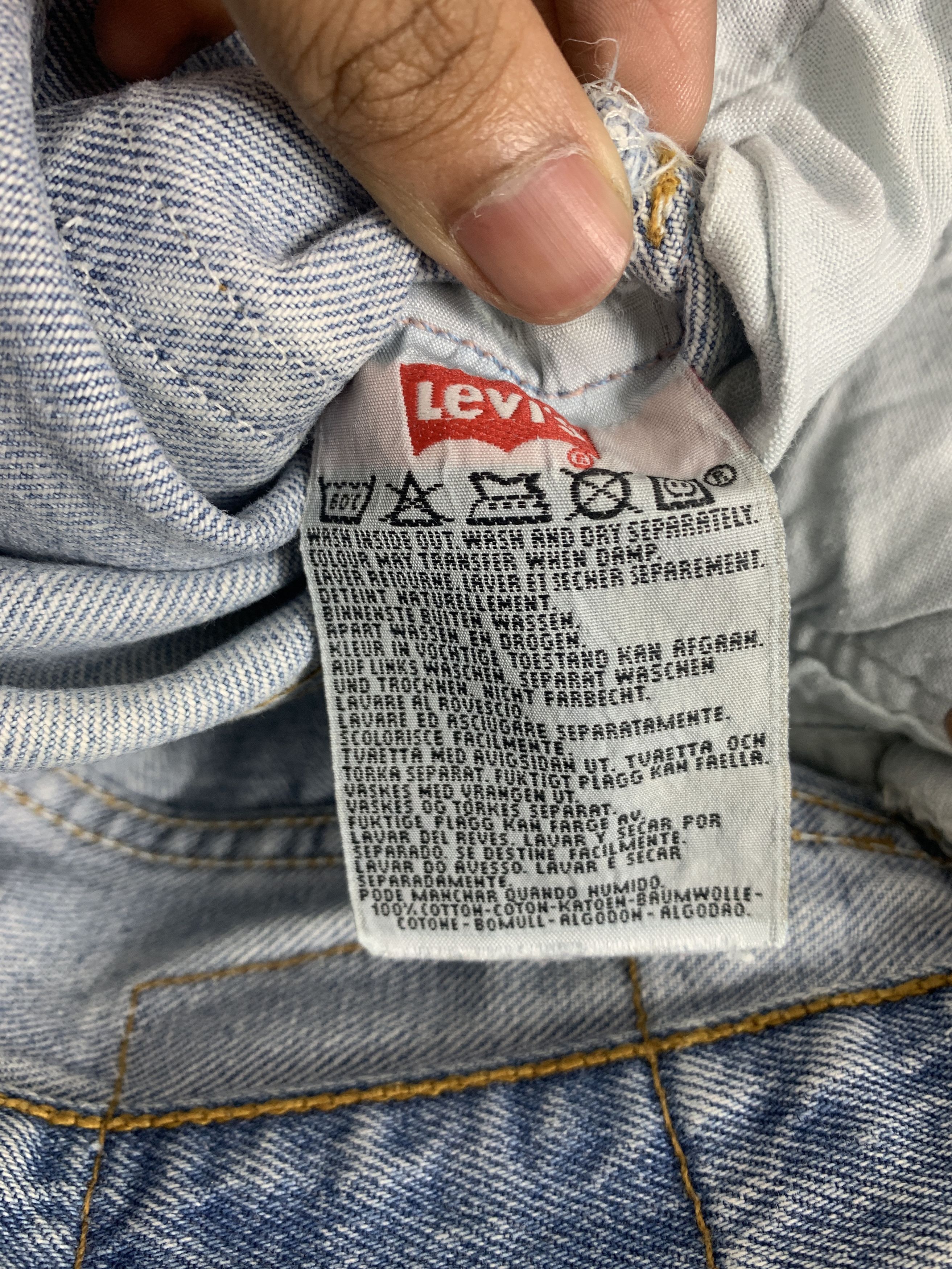 Levi's Vintage 90s Levis 501 Straight Cut Stone Wash Jeans P0223 Size US 28 / EU 44 - 10 Thumbnail