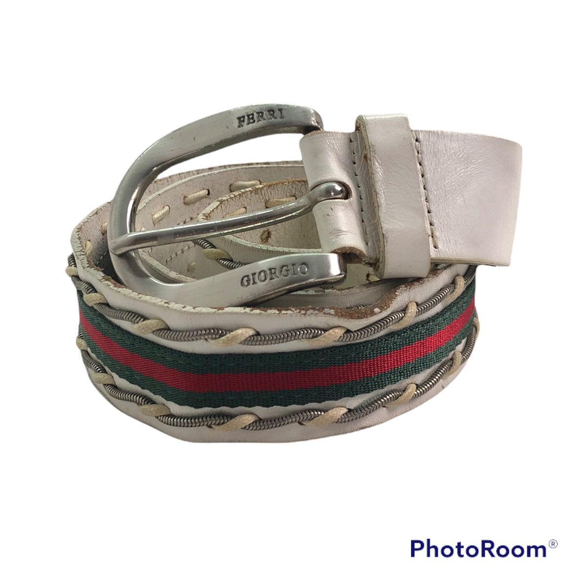 Japanese Brand Giorgio Ferri Gucci Inspired Leather Belt Size ONE SIZE - 1 Thumbnail