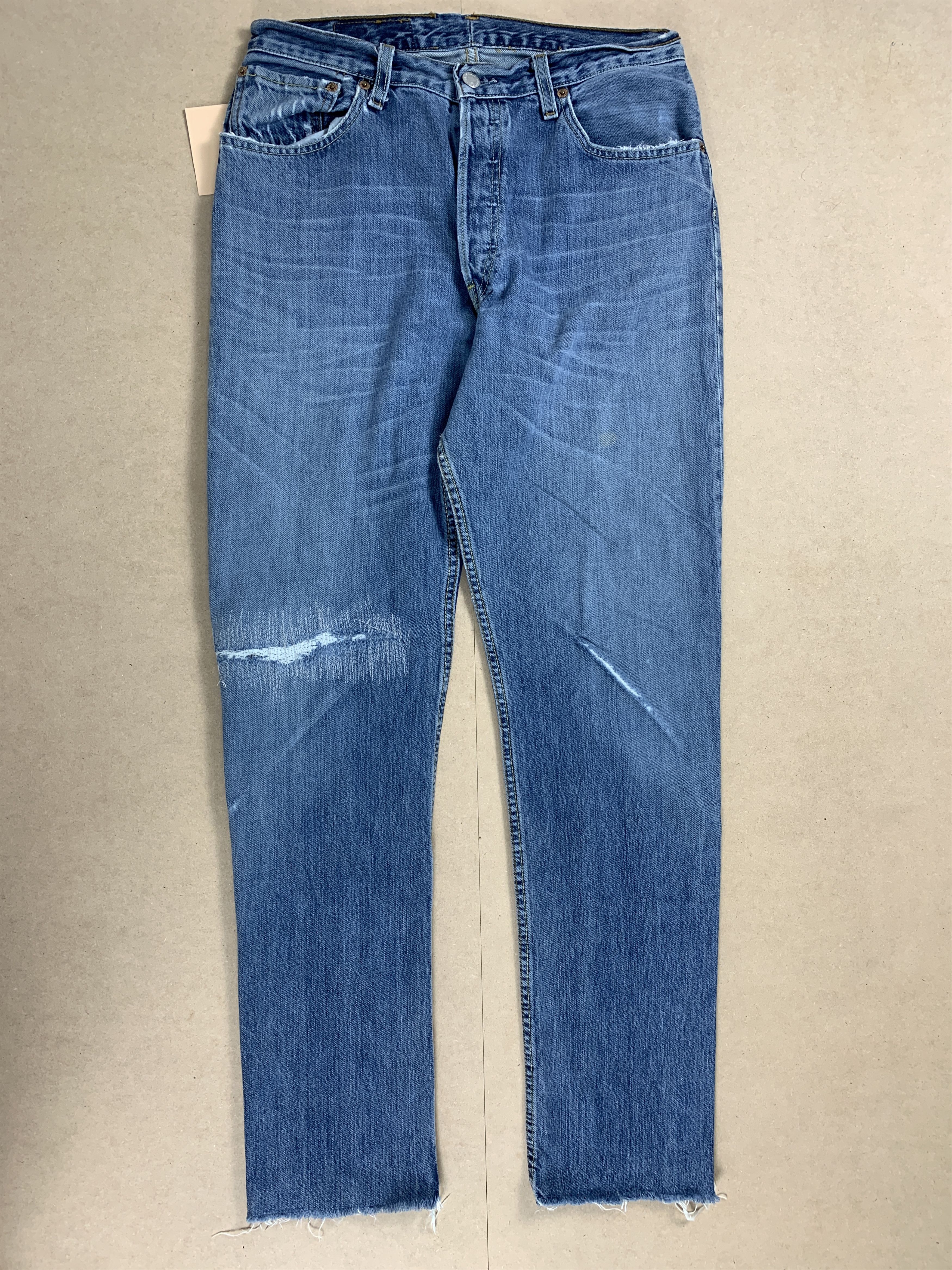 Levi's × Vintage Vintage Levi's 501 Distresse Blue Jeans Size US 29 - 1 Thumbnail