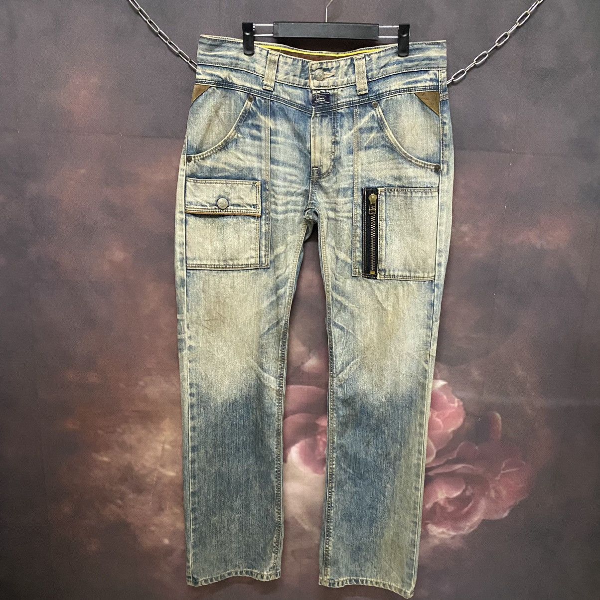 Japanese Brand × Vintage Vintage Japanese Edwin 505 Mud Washed Denim Bush Pants Size US 34 / EU 50 - 1 Thumbnail