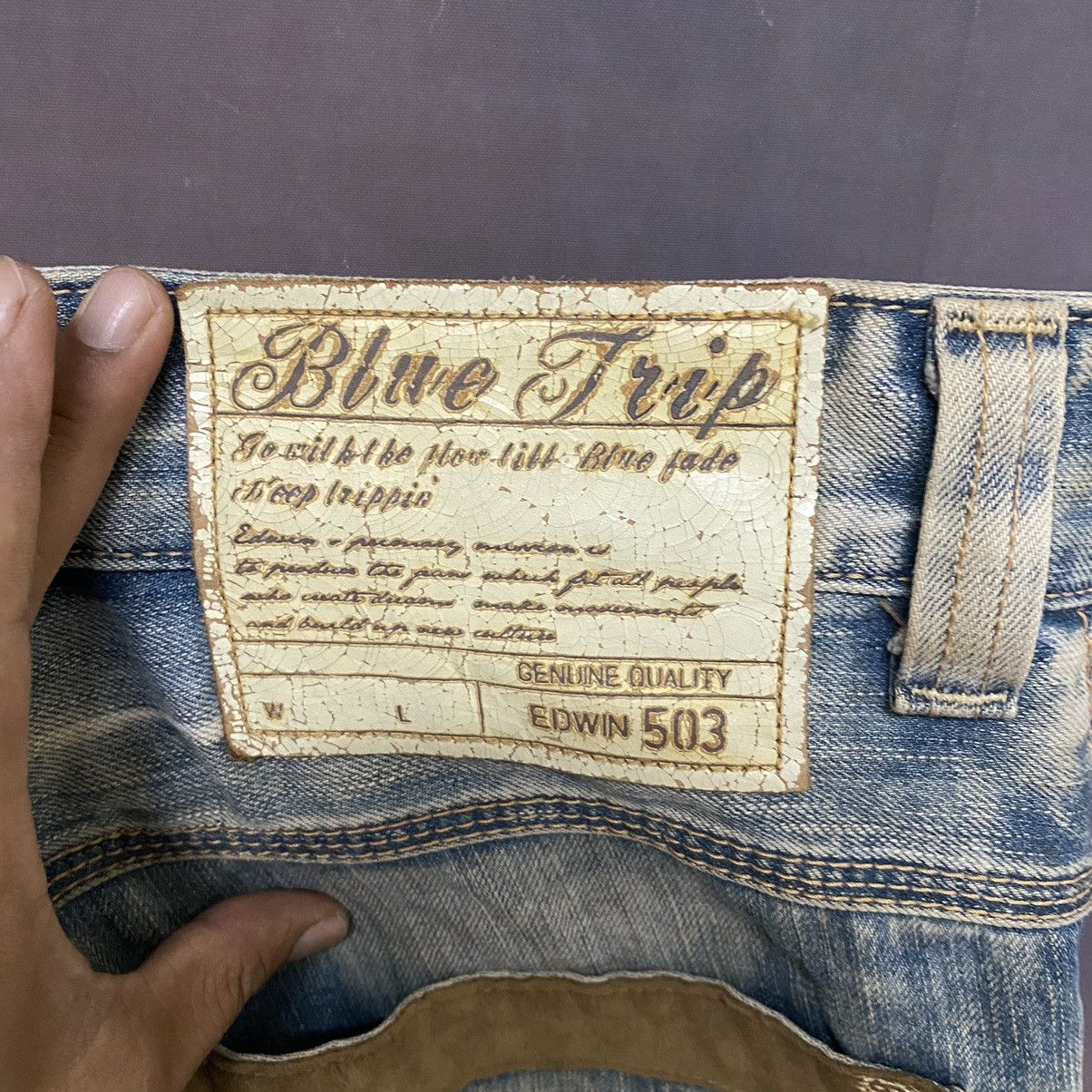 Japanese Brand × Vintage Vintage Japanese Edwin 505 Mud Washed Denim Bush Pants Size US 34 / EU 50 - 9 Thumbnail