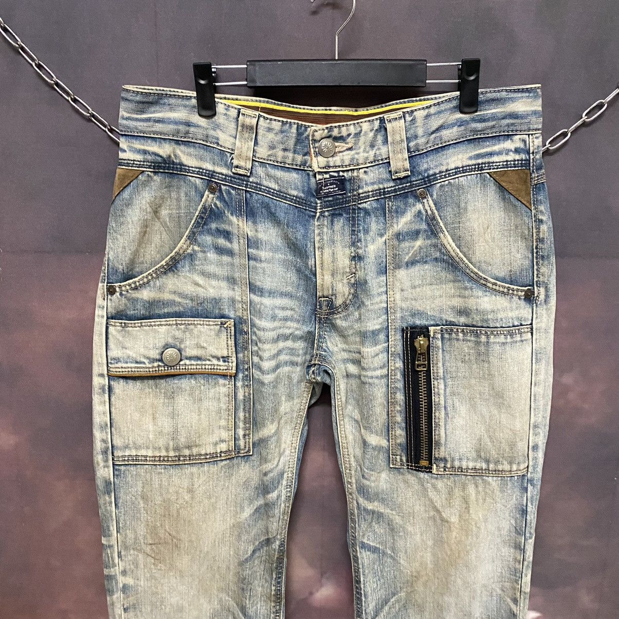 Japanese Brand × Vintage Vintage Japanese Edwin 505 Mud Washed Denim Bush Pants Size US 34 / EU 50 - 3 Thumbnail