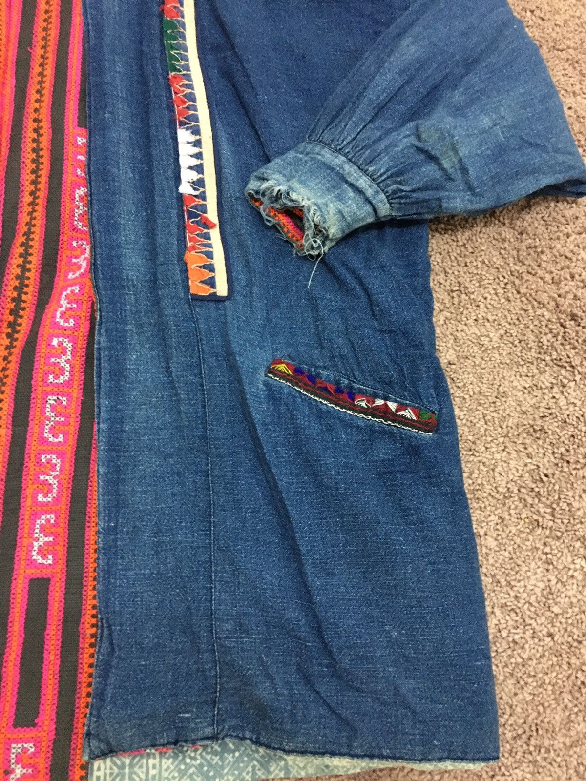 Indigo vintage japanese heavy cotton outwear Size US L / EU 52-54 / 3 - 11 Thumbnail