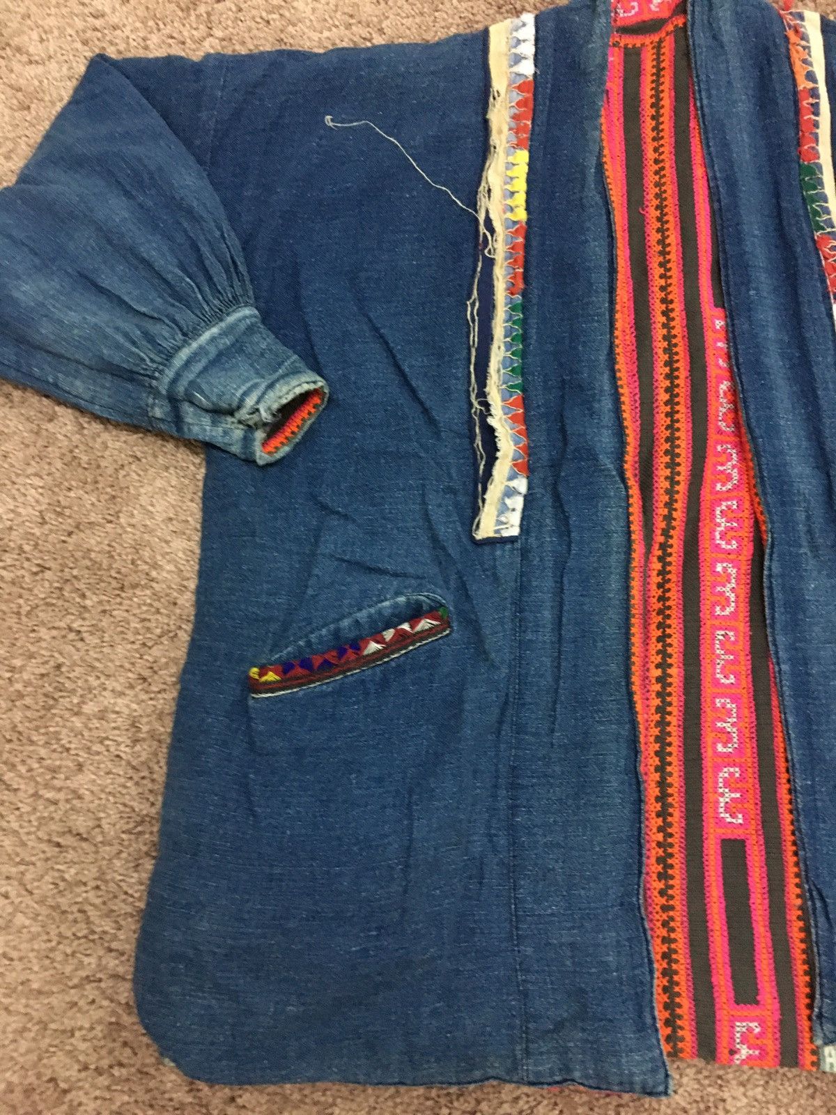 Indigo vintage japanese heavy cotton outwear Size US L / EU 52-54 / 3 - 12 Thumbnail