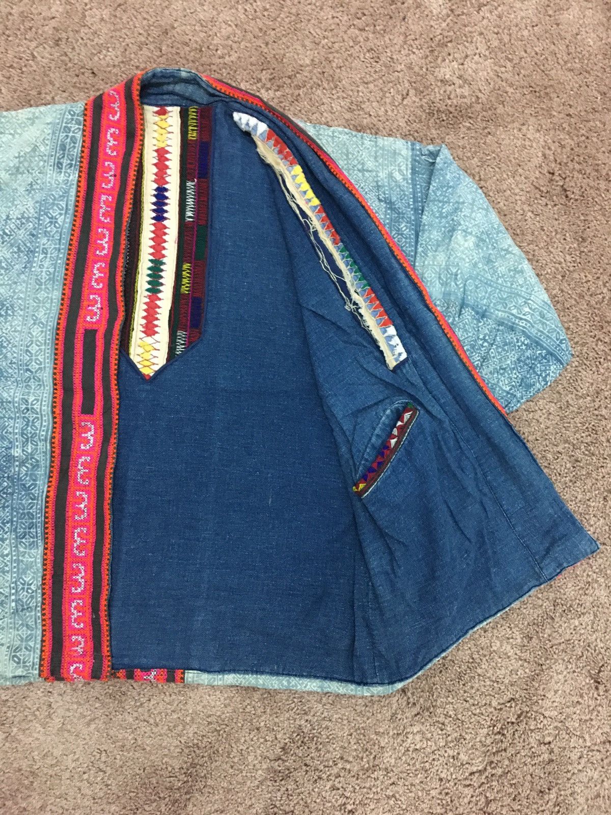 Indigo vintage japanese heavy cotton outwear Size US L / EU 52-54 / 3 - 4 Thumbnail