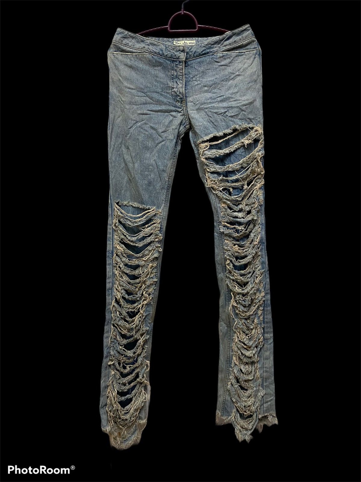 Designer HAN AHN SOON JAPANESSE DESIGNER DENIM Size US 27 - 1 Thumbnail
