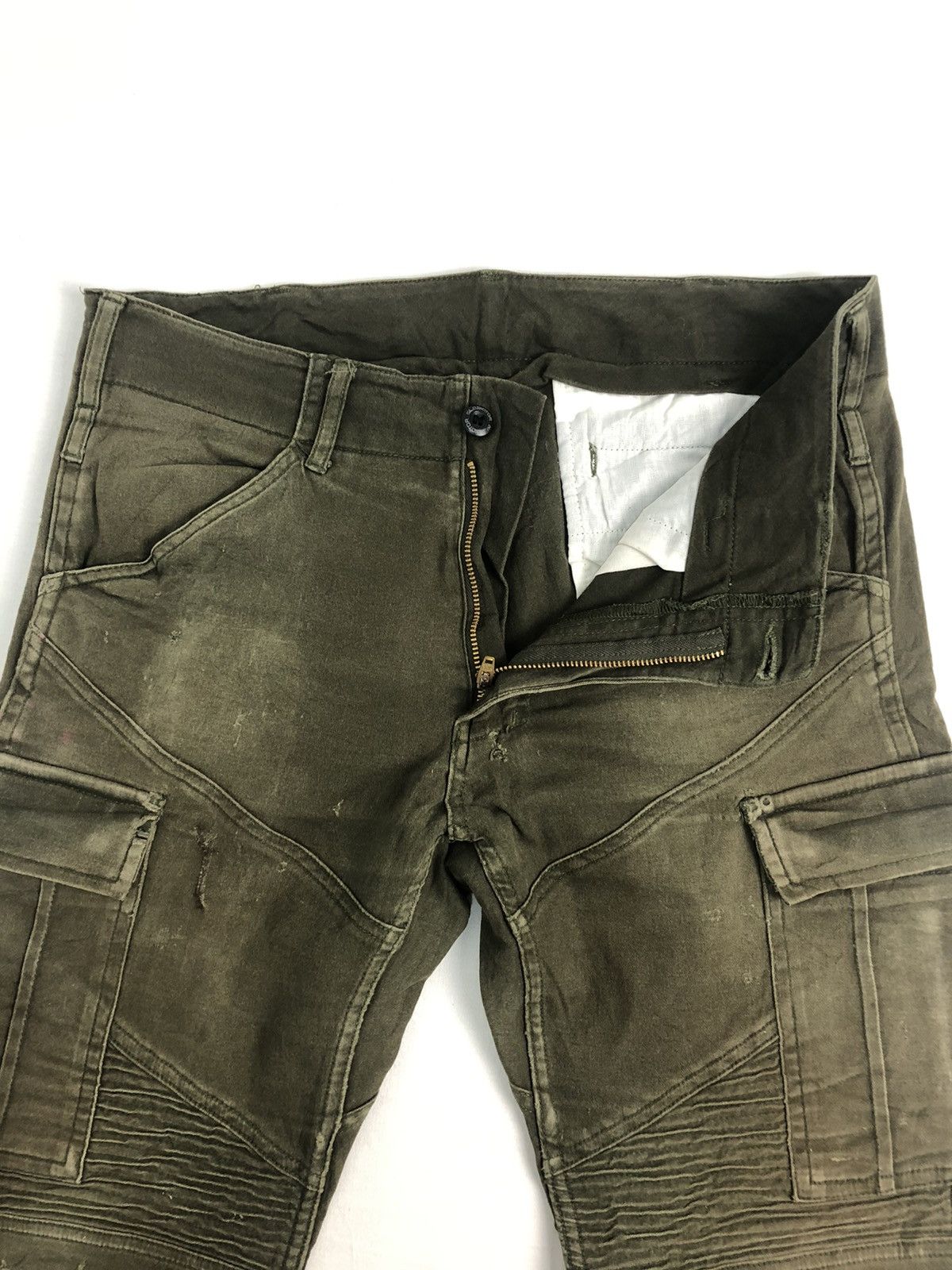 Japanese Brand Distressed GLADIATOR Armor Balmain Stretchable Cargo Pants Size US 32 / EU 48 - 4 Thumbnail