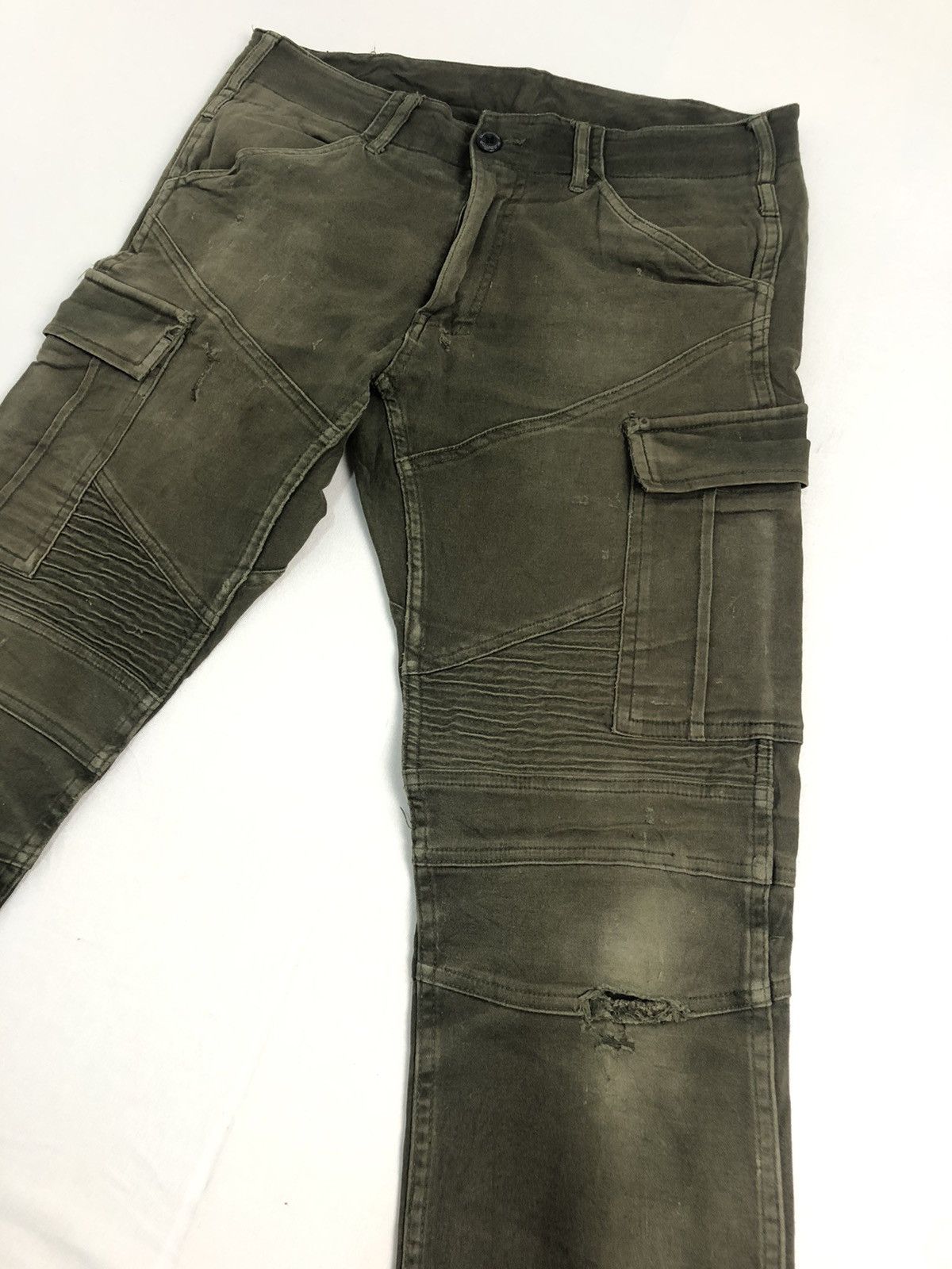 Japanese Brand Distressed GLADIATOR Armor Balmain Stretchable Cargo Pants Size US 32 / EU 48 - 9 Thumbnail