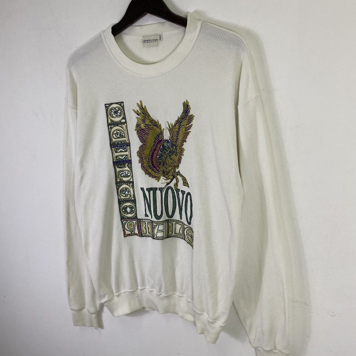 Japanese Brand × Vintage Vintage Quinto Viale Phoenix Embroidary Sweatshirt Jumper Size US L / EU 52-54 / 3 - 4 Thumbnail
