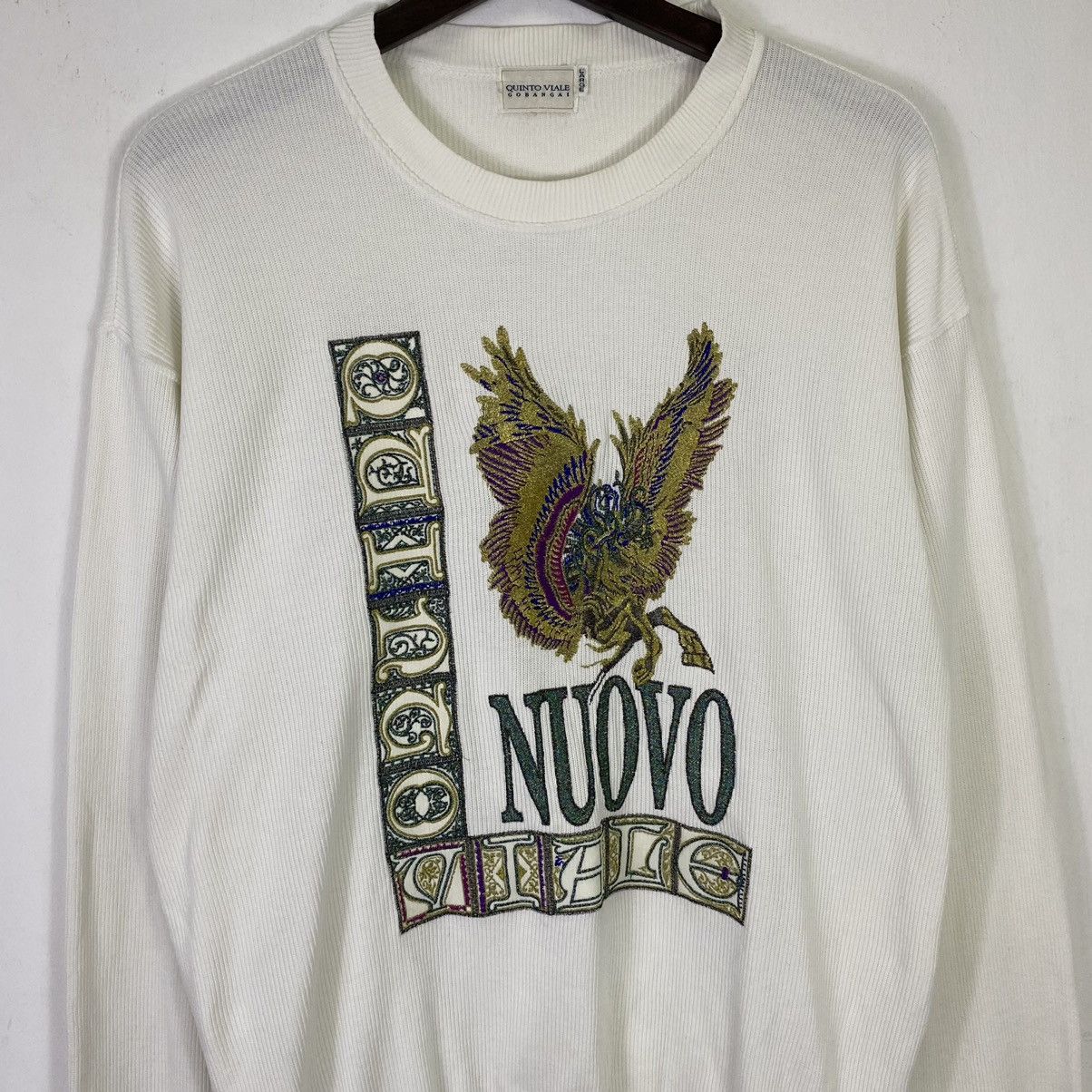 Japanese Brand × Vintage Vintage Quinto Viale Phoenix Embroidary Sweatshirt Jumper Size US L / EU 52-54 / 3 - 2 Thumbnail