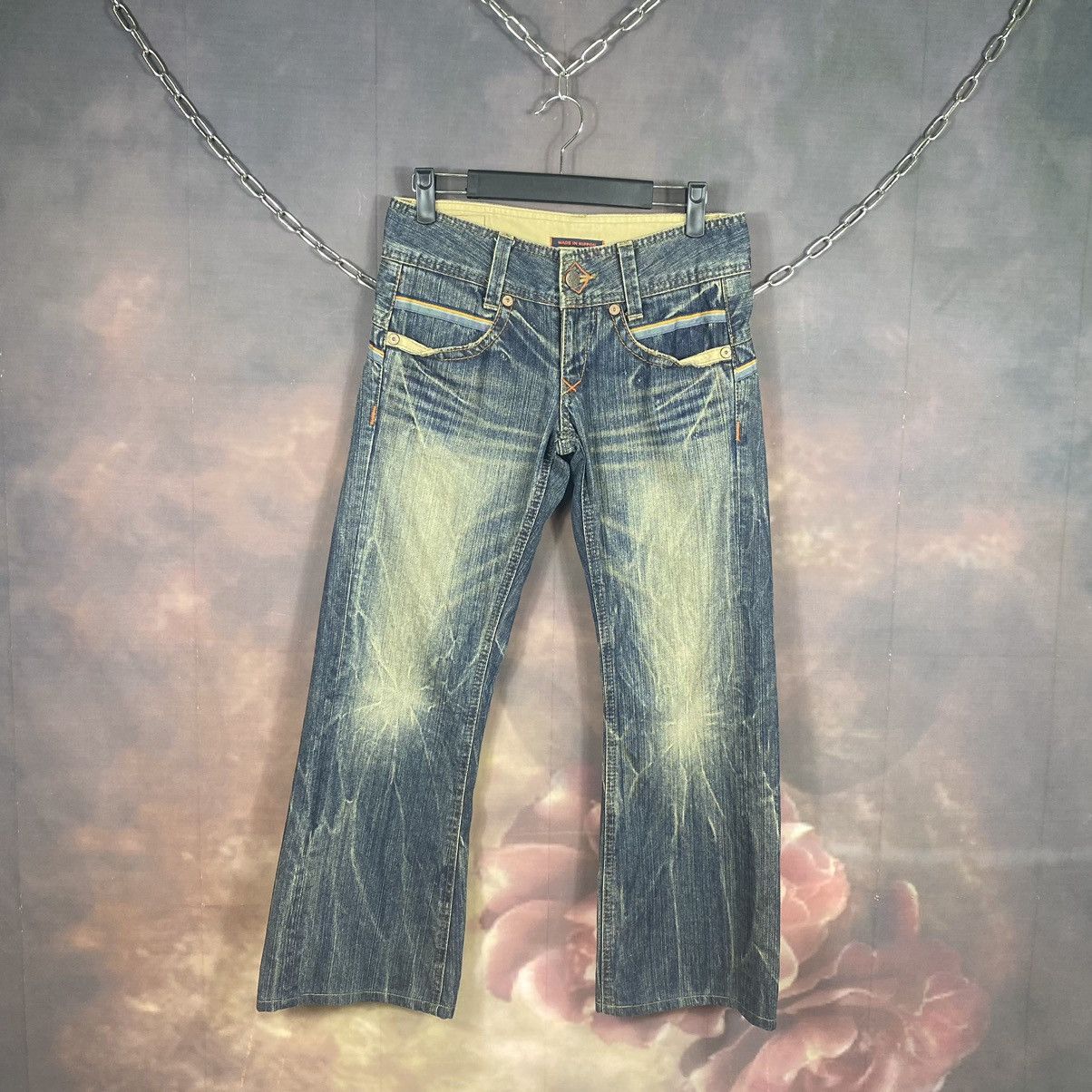 image of G Star Raw x Vintage Japanese Thunder Denim Baggy Jeans in Thunder Blue, Women's (Size 29)