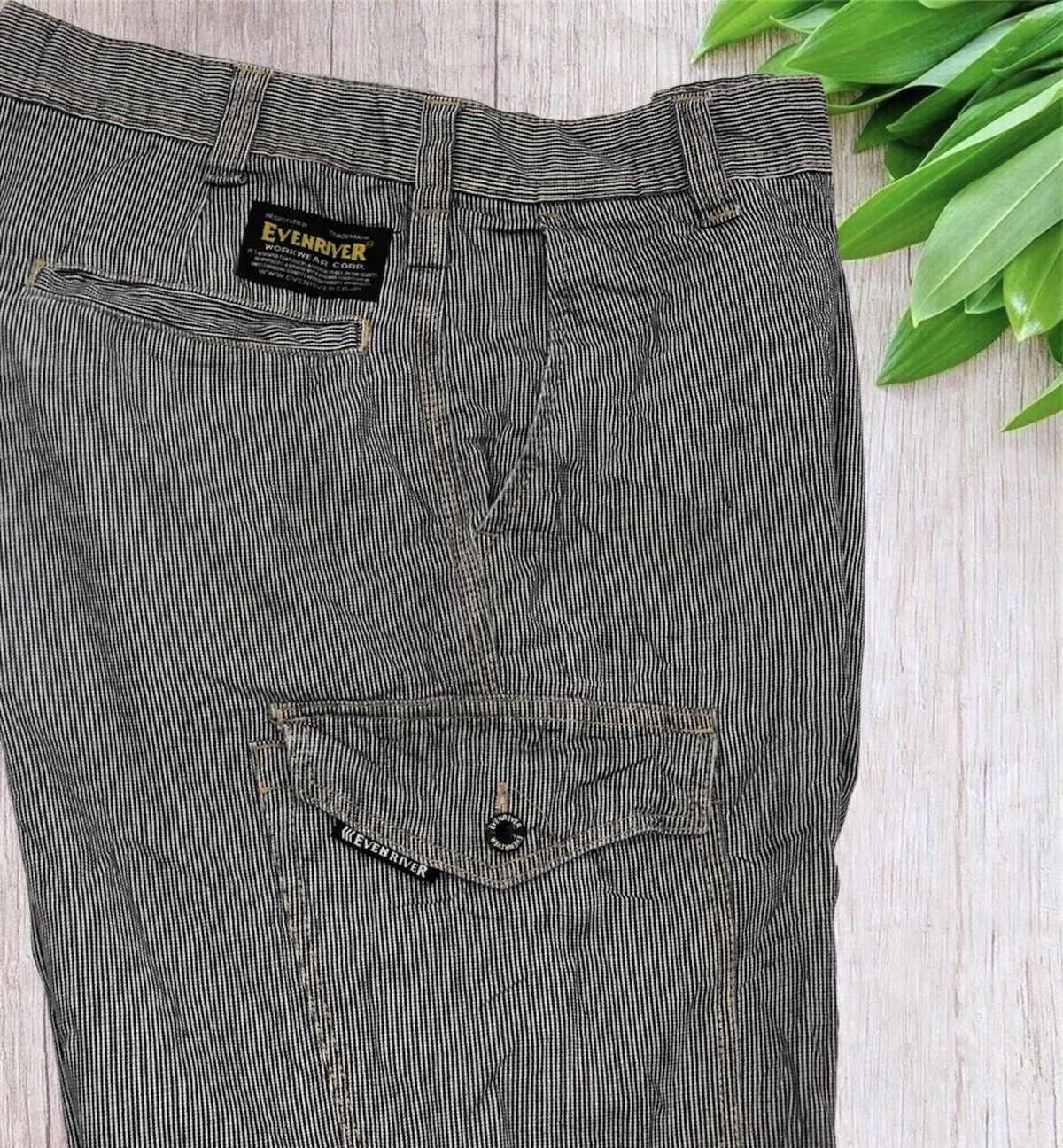 Japanese Brand Japanese Evenriver Utility Striped Cargo Pants Size US 33 - 4 Thumbnail