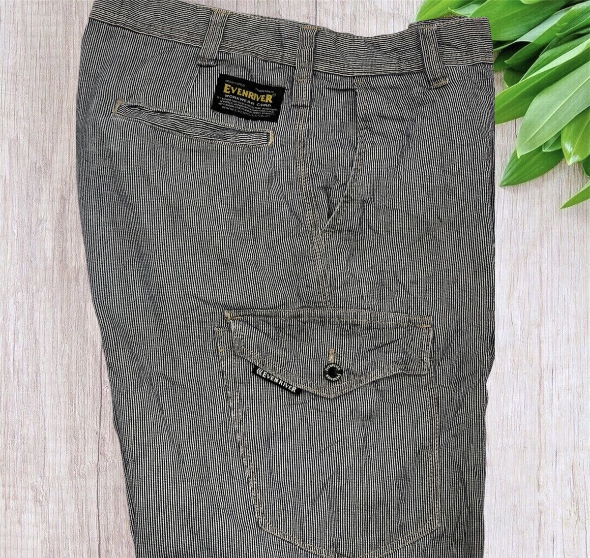 Japanese Brand Japanese Evenriver Utility Striped Cargo Pants Size US 33 - 3 Thumbnail