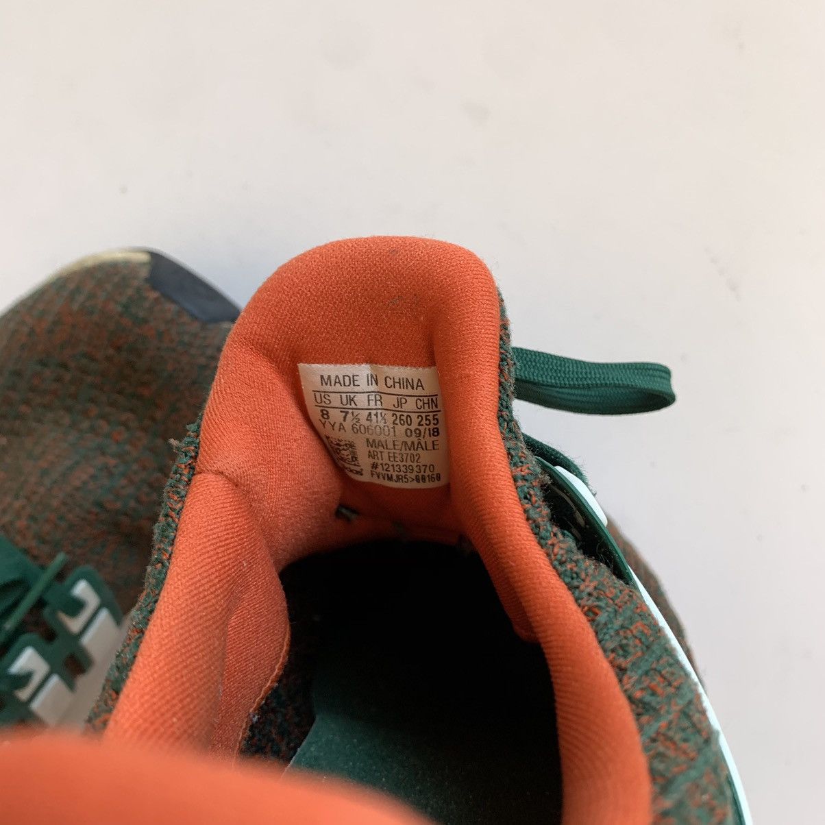 Adidas Adidas Ultraboost 4.0 ‘Miami Hurricanes’ Size US 8 Sneakers Size US 8 / EU 41 - 6 Thumbnail