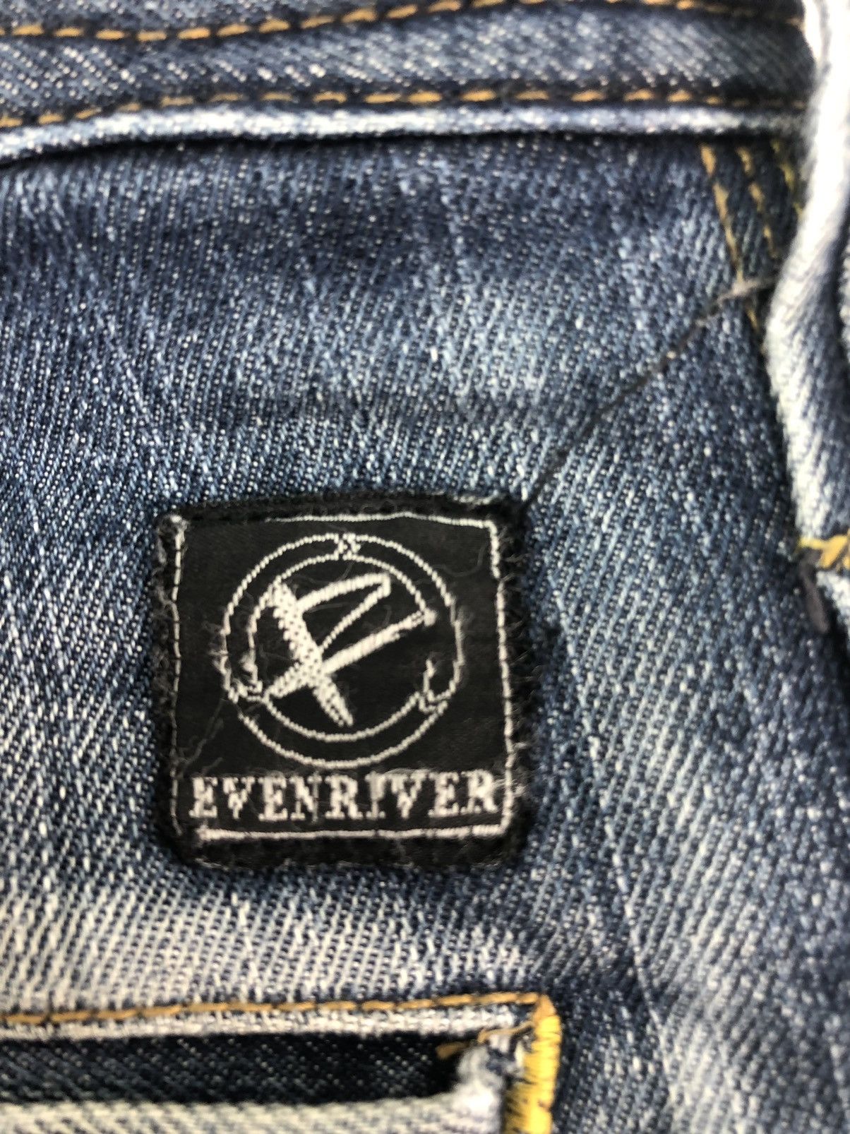 Japanese Brand Evenriver Distressed Denim Baggy Jeans Utility Cargo Pants Size US 33 - 15 Thumbnail