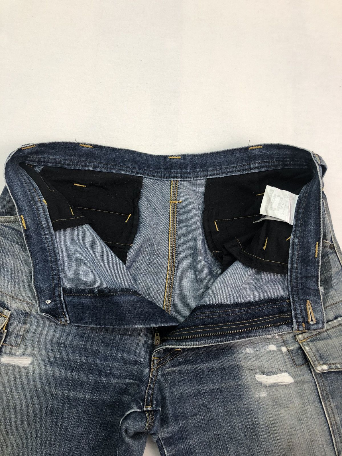 Japanese Brand Evenriver Distressed Denim Baggy Jeans Utility Cargo Pants Size US 33 - 9 Thumbnail