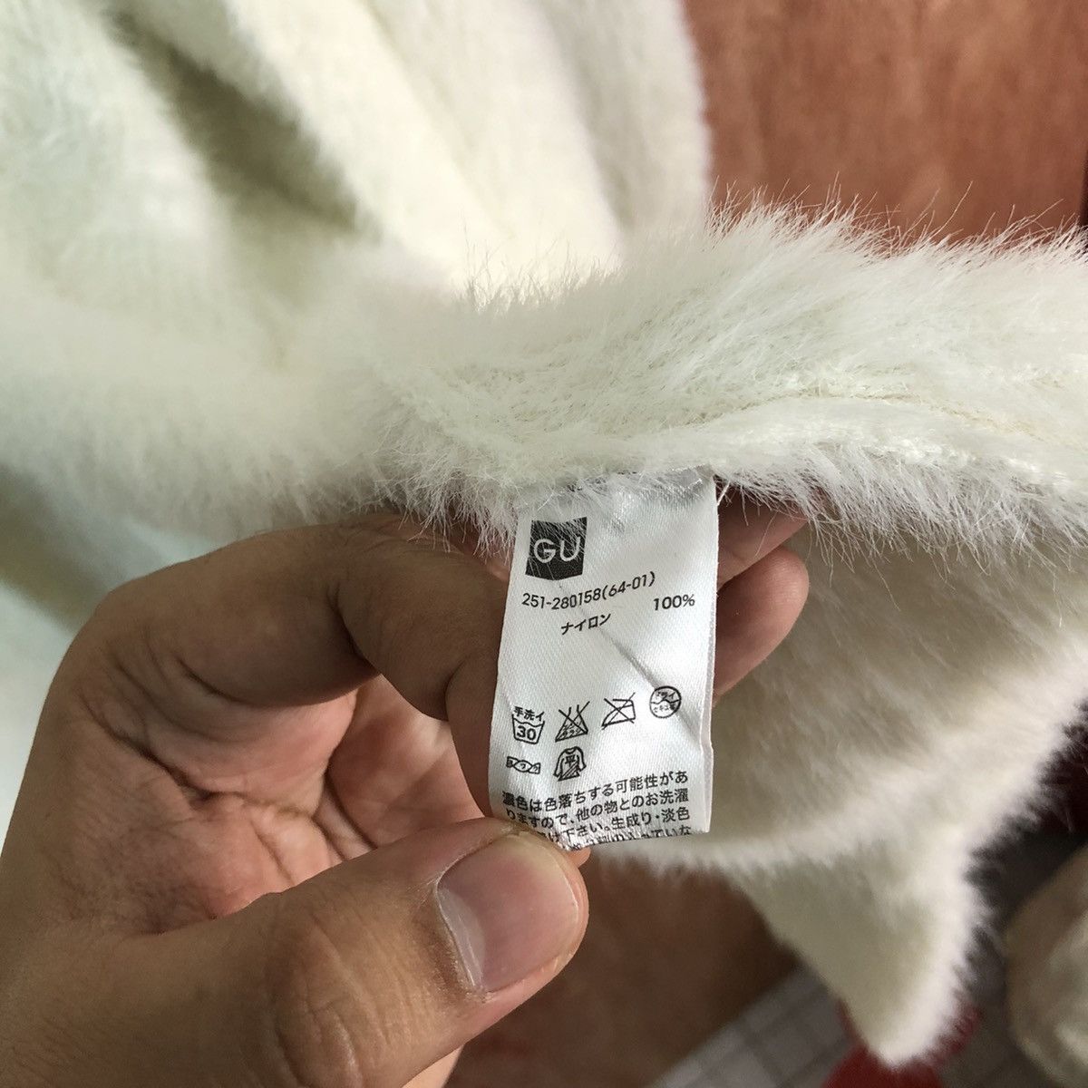 Homespun Knitwear GU White Long cardigan Shaggy Fur Mohair Knitwear #6644 Size US L / EU 52-54 / 3 - 8 Thumbnail