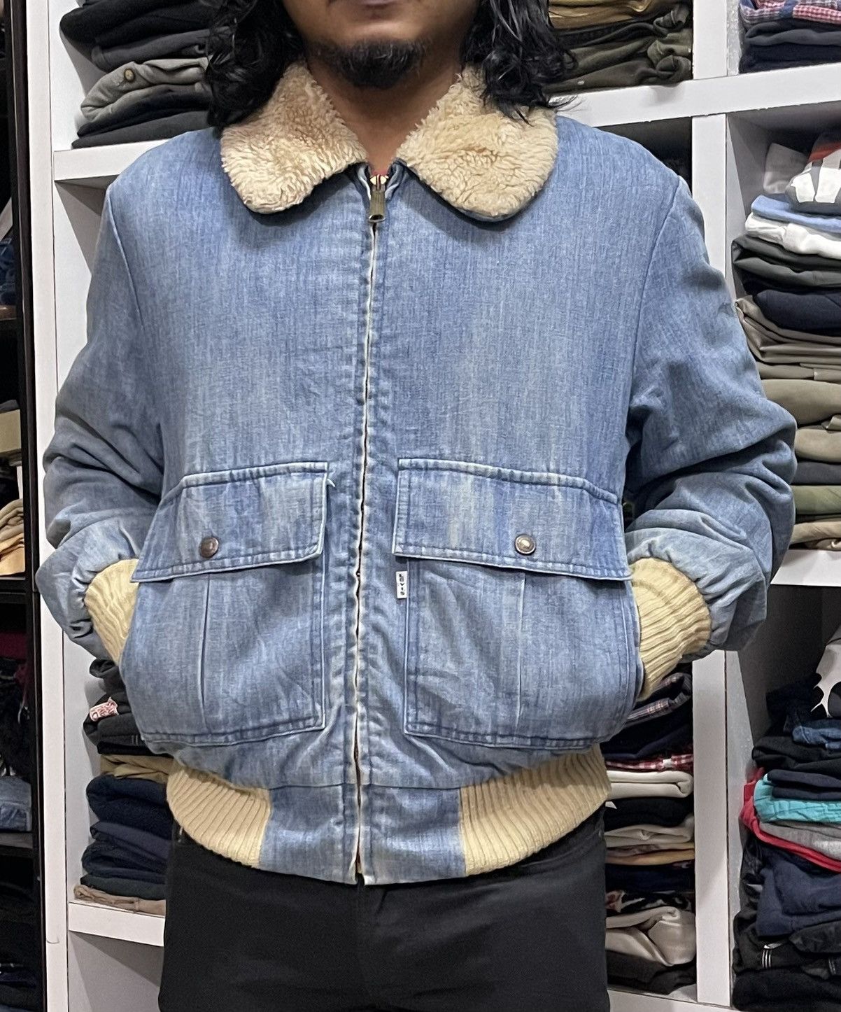 Levi's Vintage Clothing TRUE VINTAGE 70s LEVIS DENIM SHERPA JACKET Size US S / EU 44-46 / 1 - 15 Thumbnail