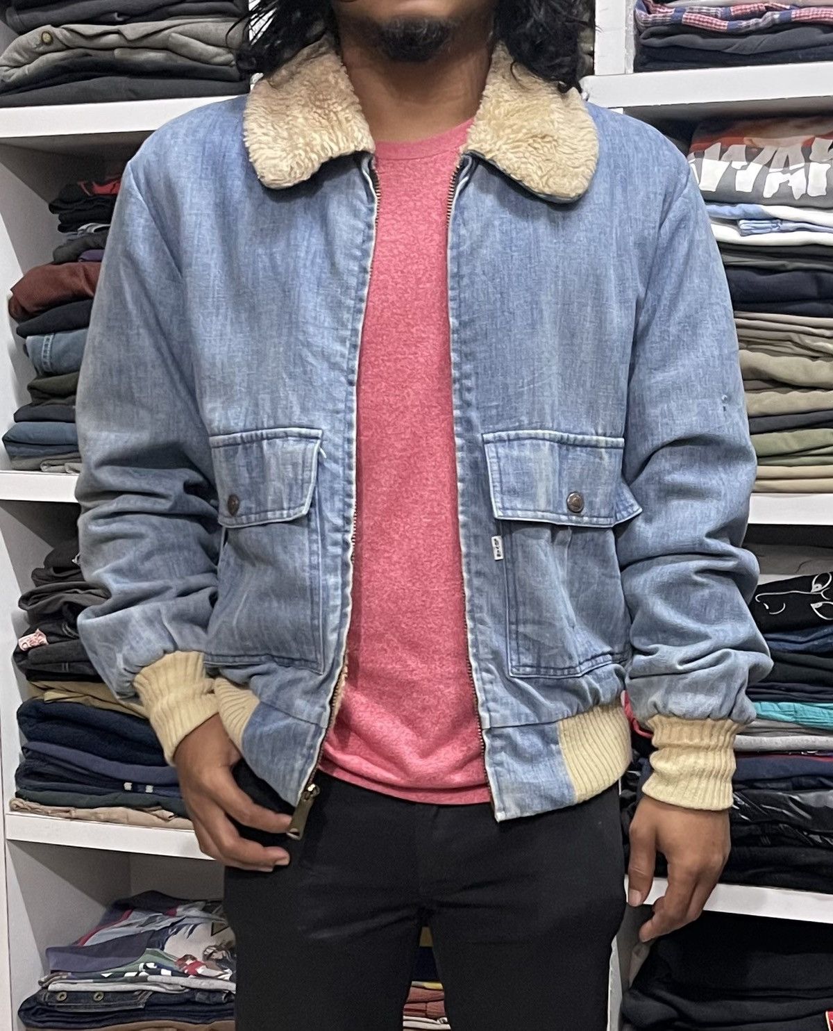 Levi's Vintage Clothing TRUE VINTAGE 70s LEVIS DENIM SHERPA JACKET Size US S / EU 44-46 / 1 - 17 Thumbnail