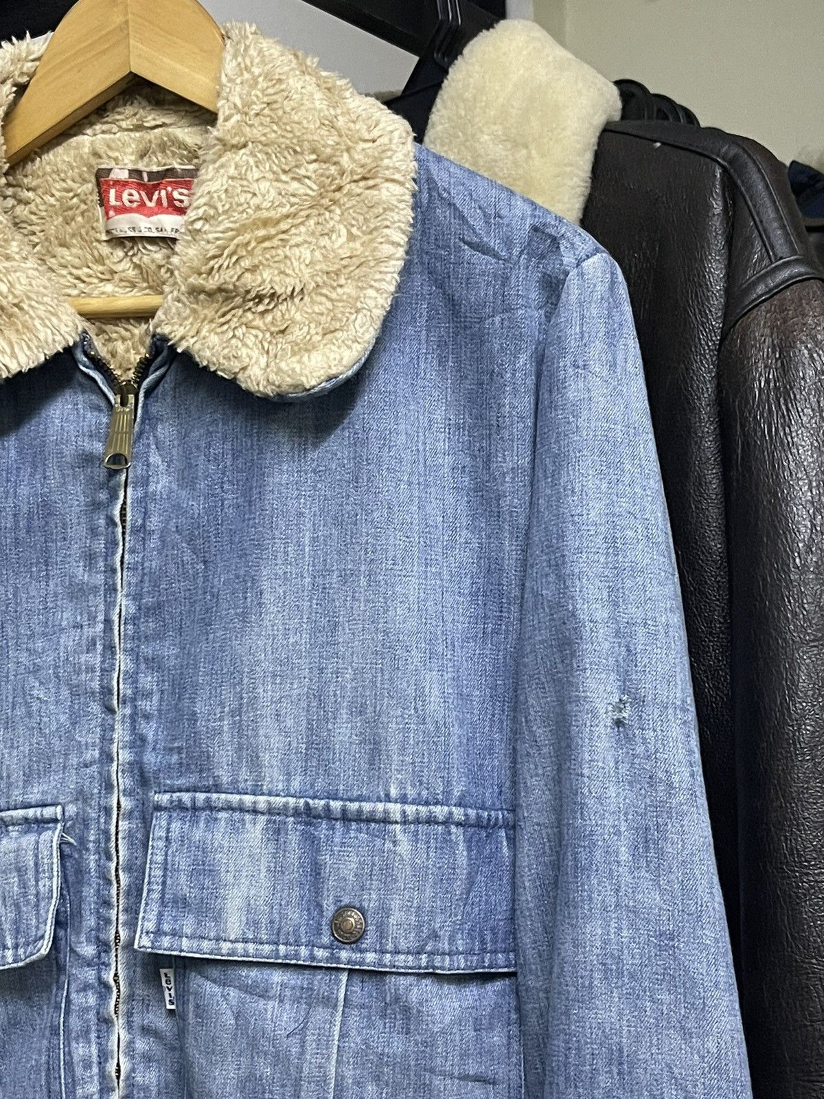 Levi's Vintage Clothing TRUE VINTAGE 70s LEVIS DENIM SHERPA JACKET Size US S / EU 44-46 / 1 - 6 Thumbnail