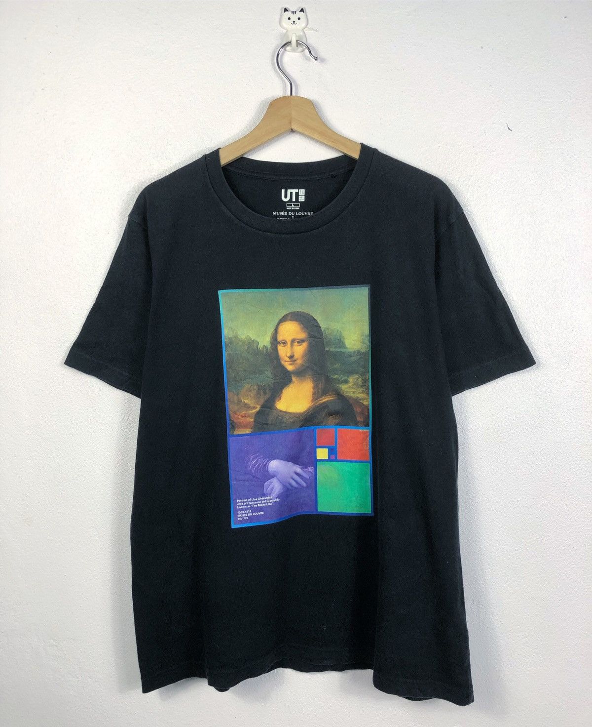 image of Uniqlo X Musee De Louvre X Peter Saville Mona Lisa Tee in Black, Men's (Size Large)