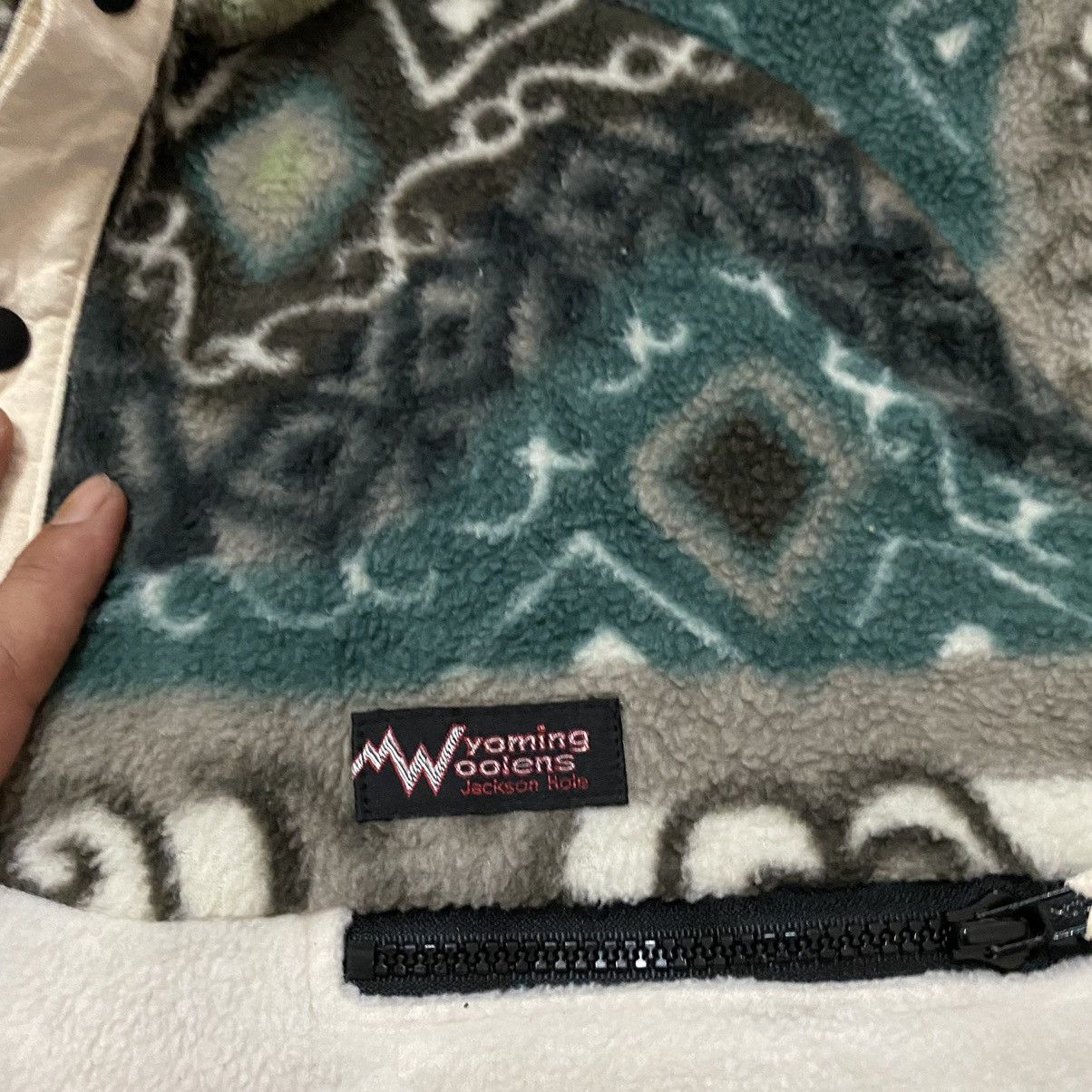 Polartec OFFER🔥Vintage Myaming Woolens Navajo Half Button Fleece Size US L / EU 52-54 / 3 - 8 Thumbnail